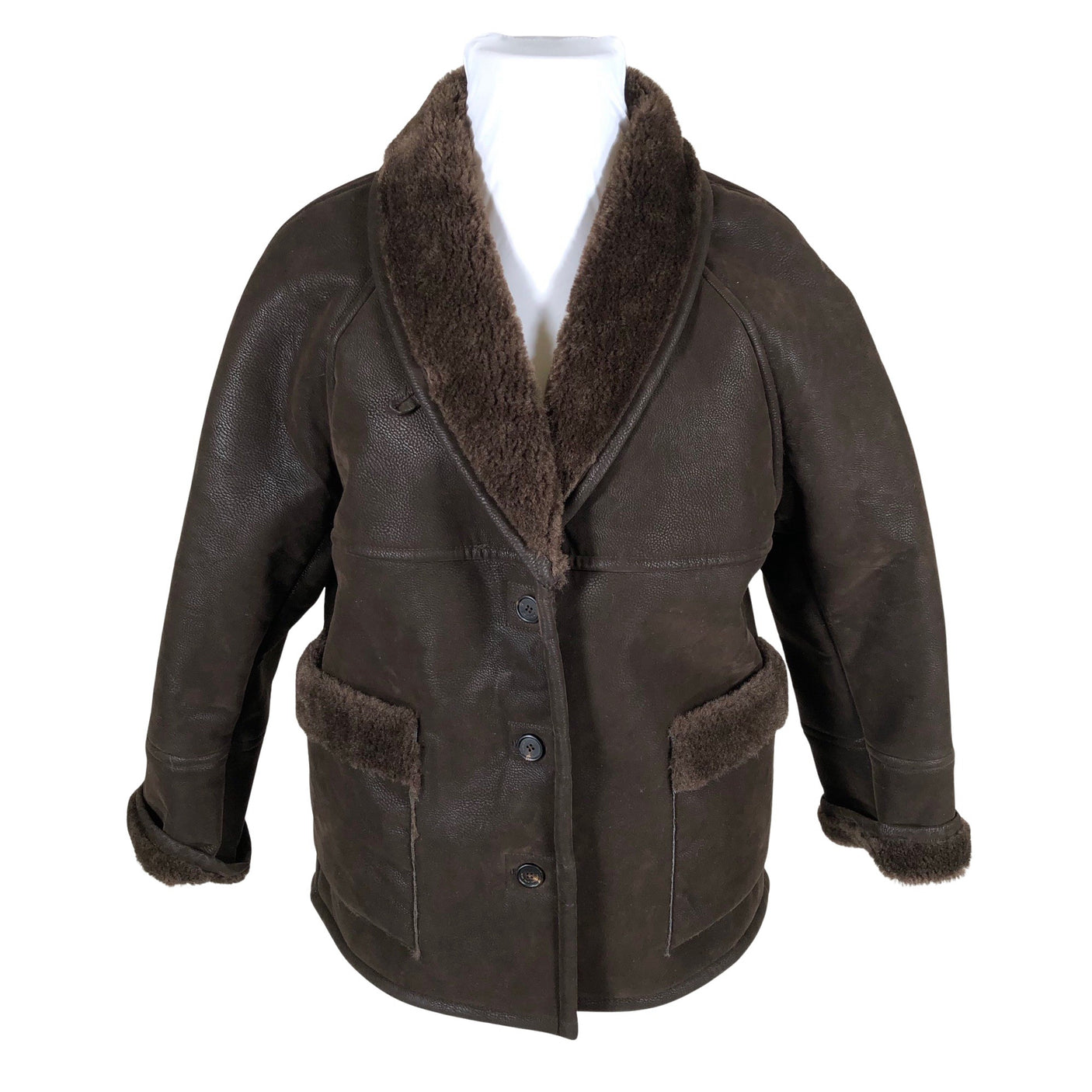 Unisex More Than Yesterday - Faux fur coat, size 42 - Brown (1)