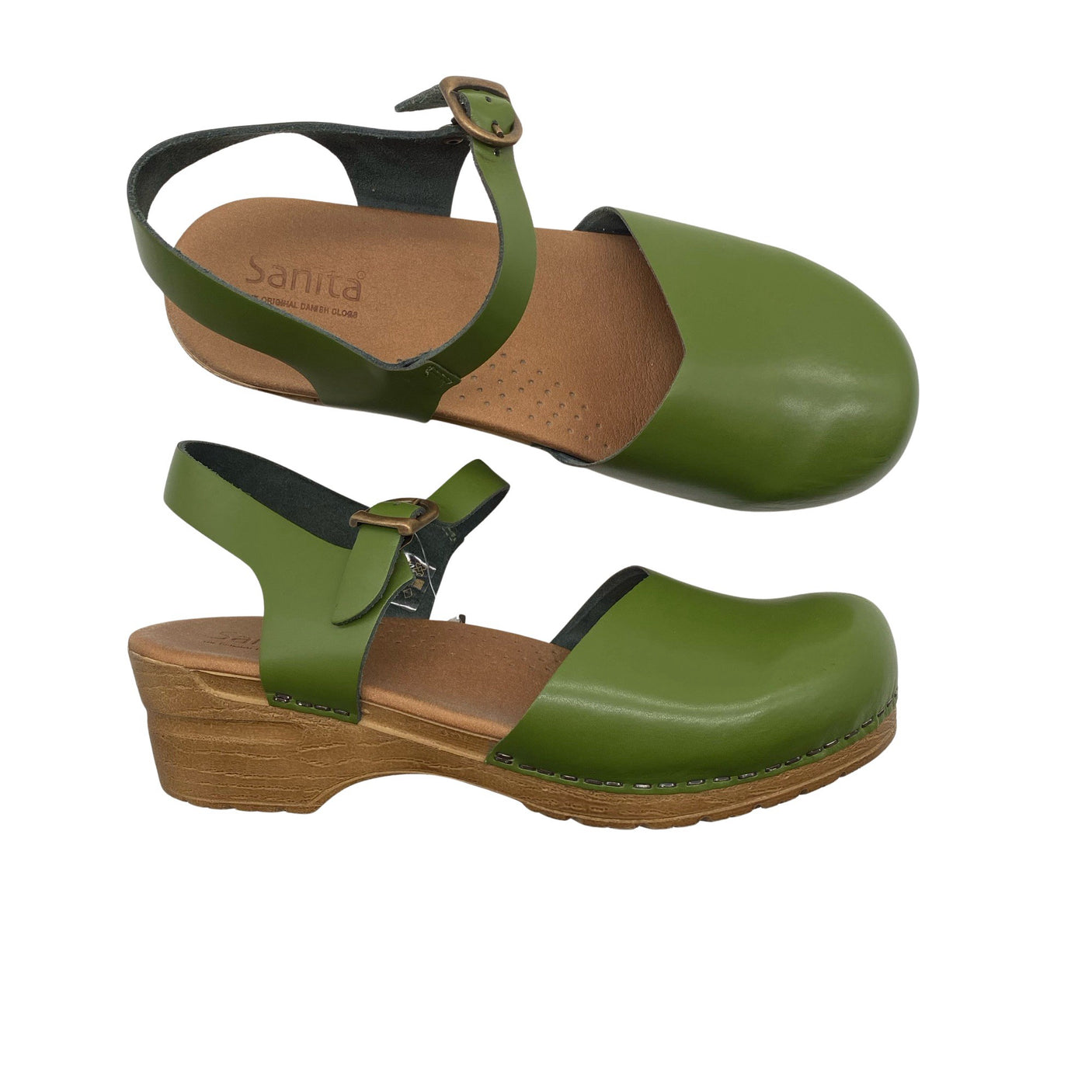 Unisex Sanita - Heeled sandals, size 40 - Green (1)
