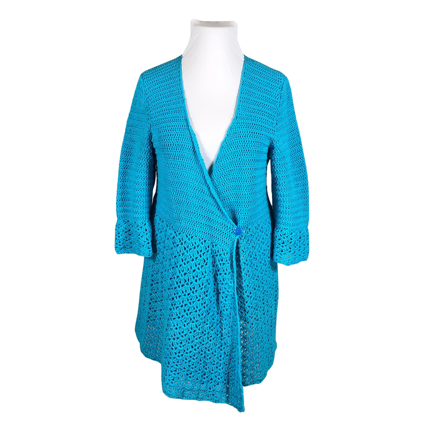 Unisex Handmade - Cardigan, size 42 - Turquoise (1)