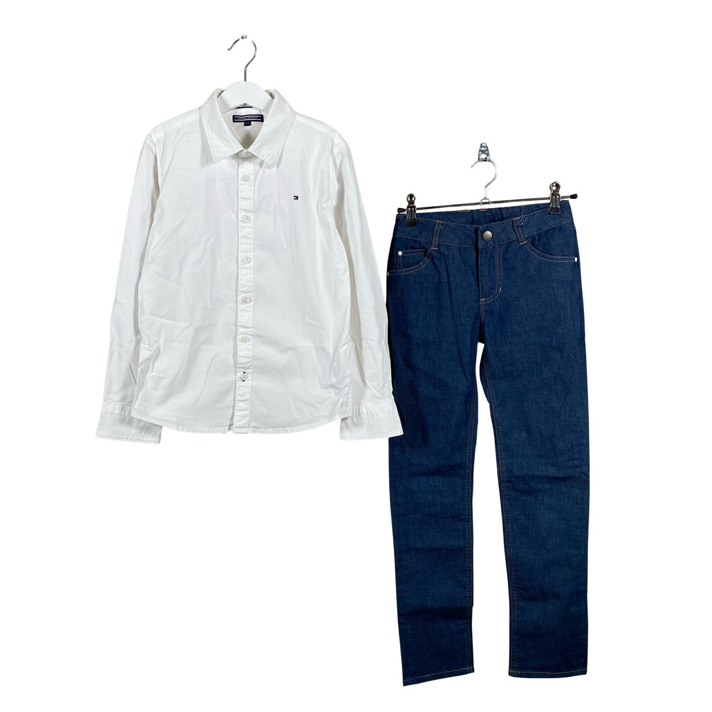 Unisex Tommy Hilfiger - Collared shirt, size 134 - 140 - White (1)