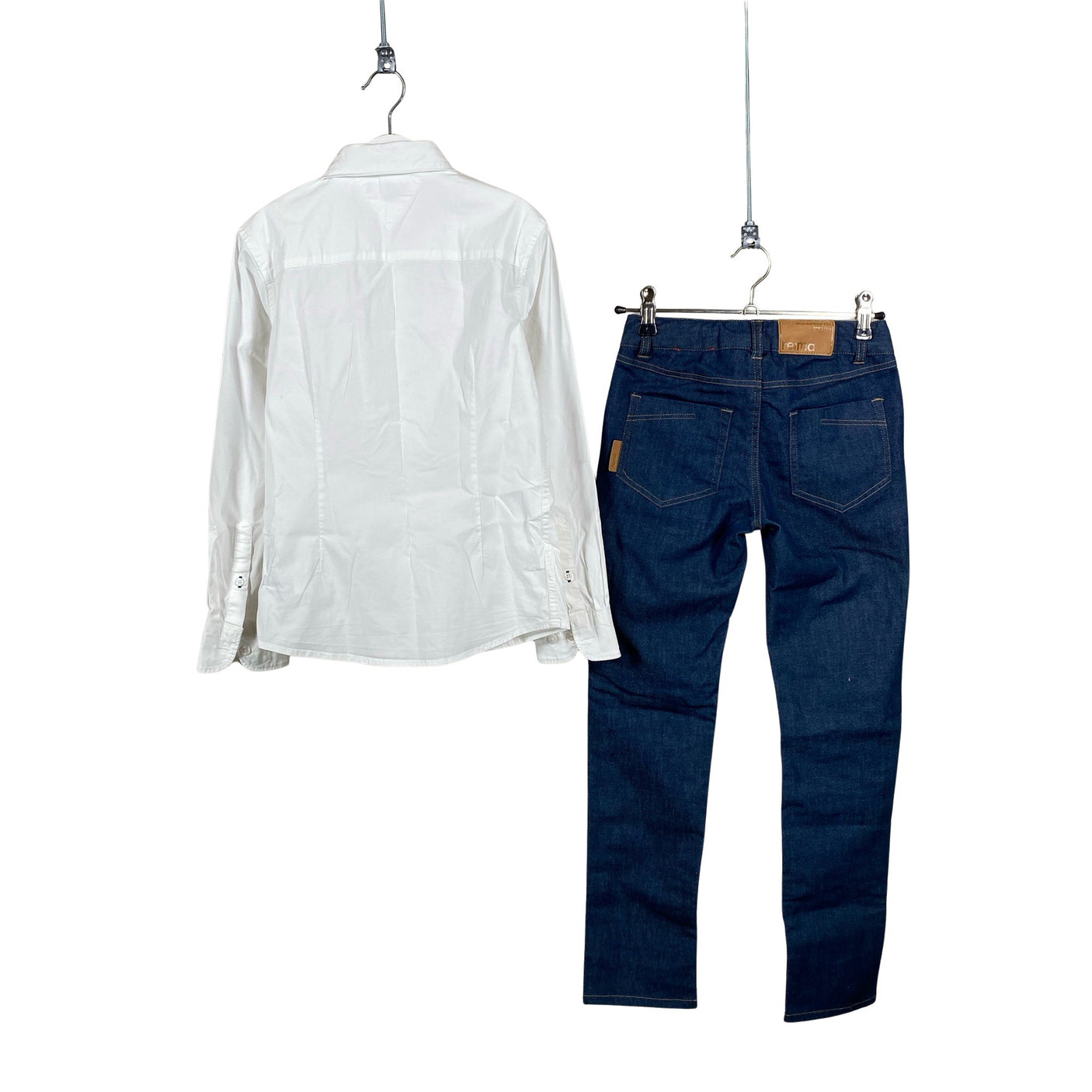 Unisex Tommy Hilfiger - Collared shirt, size 134 - 140 - White (2)