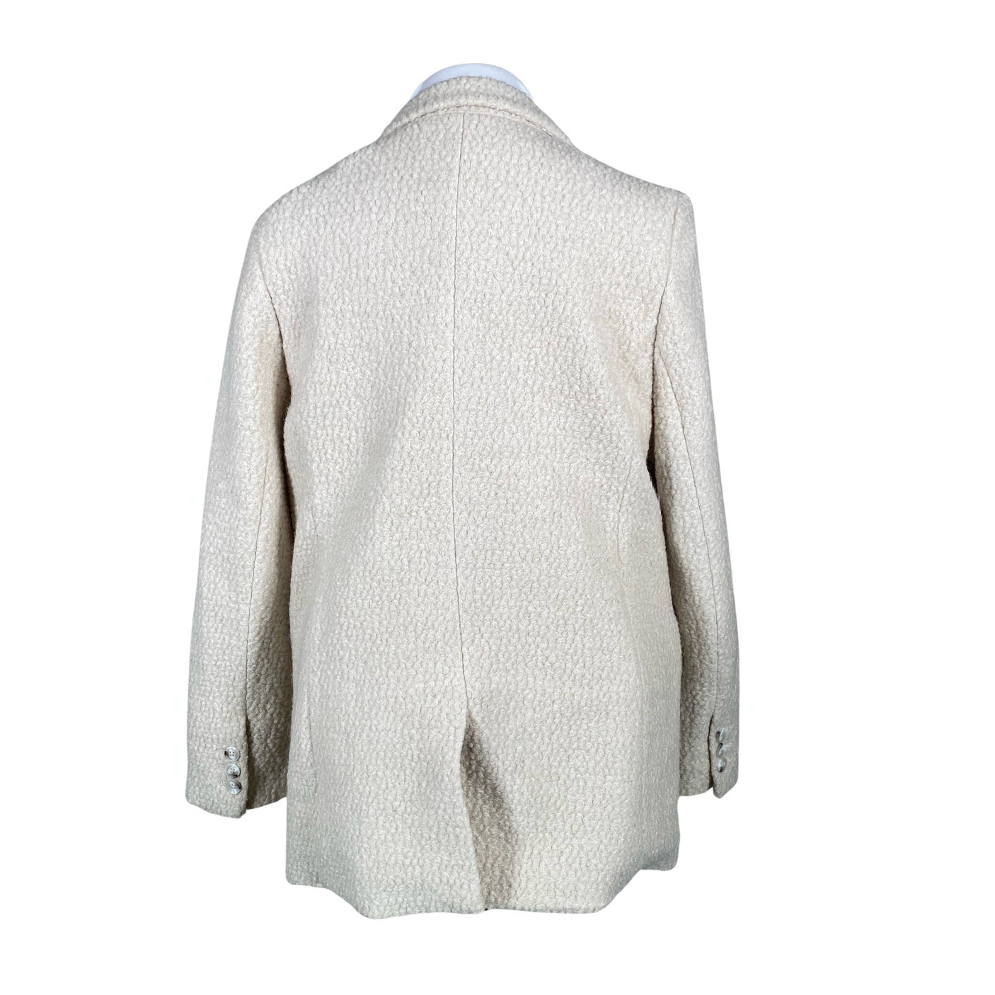 Unisex Lindex - Wool coat, size 44 - Natural white (2)