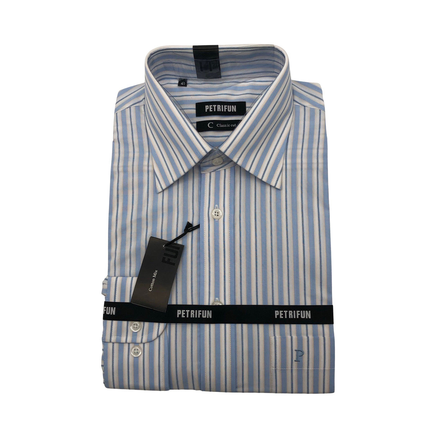 Unisex Petrifun - Collared shirt, size L - Light blue (1)