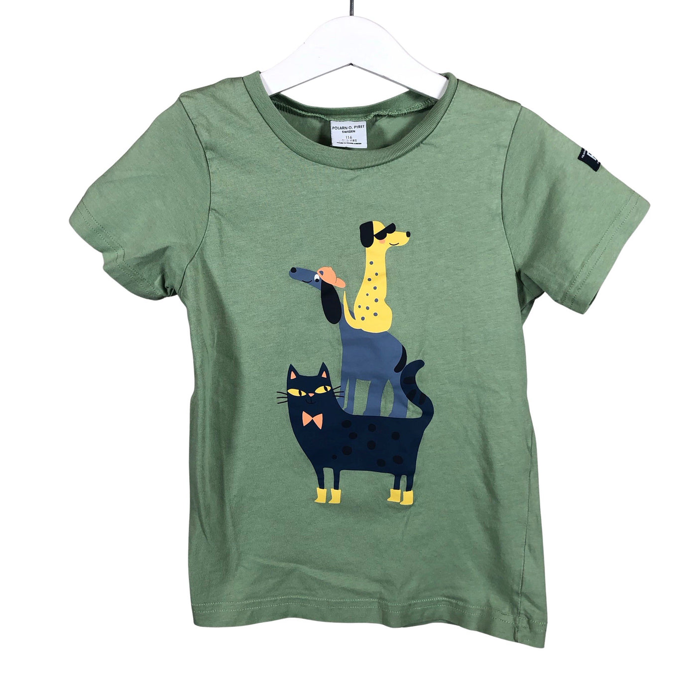 Unisex Polarn O. Pyret - T-shirt, size 110 - 116 - Green (1)