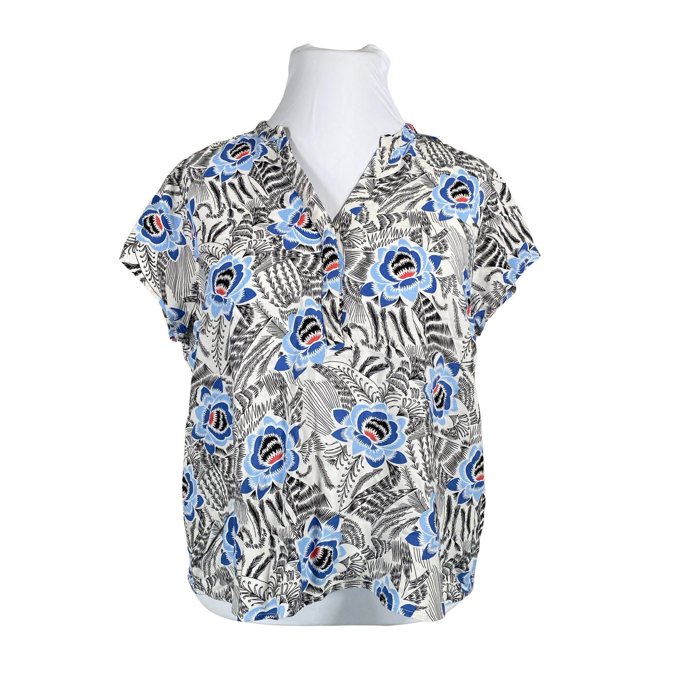 Unisex Soyaconcept - Short-sleeved blouse, size 42 - White (1)