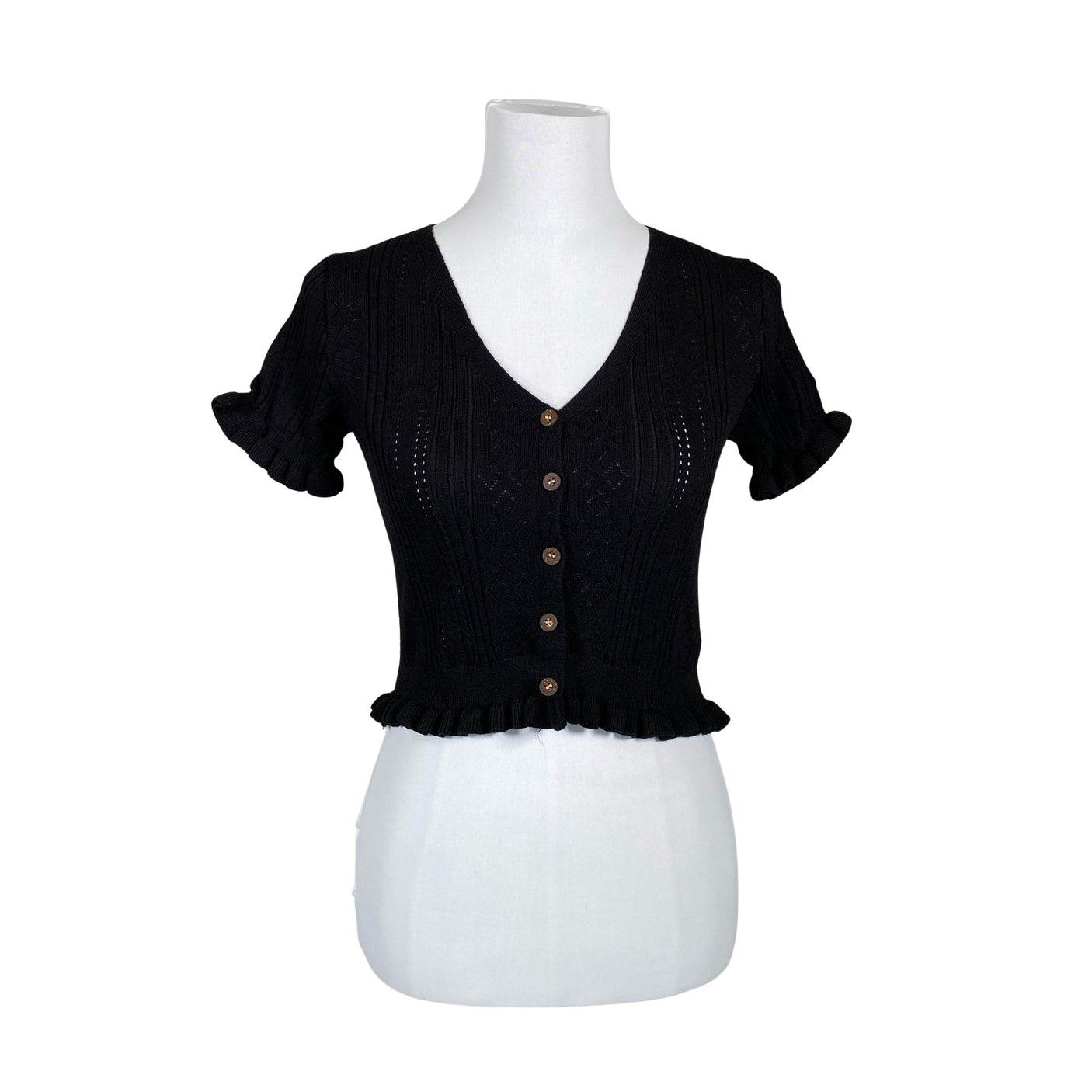 Unisex by Clara Paris - Cardigan, size 36 - Black (1)
