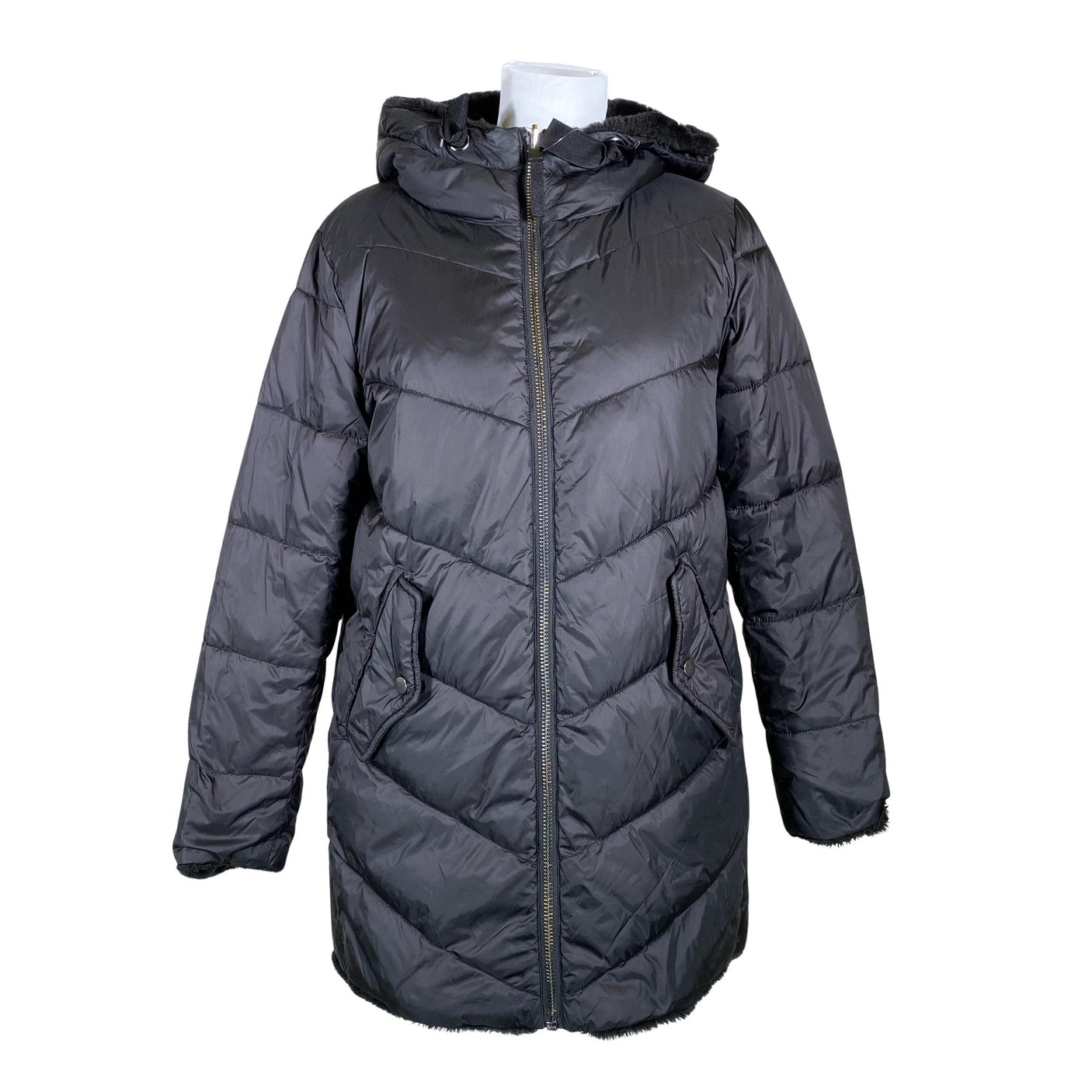 Unisex Esprit - Faux fur coat, size 36 - Black (3)