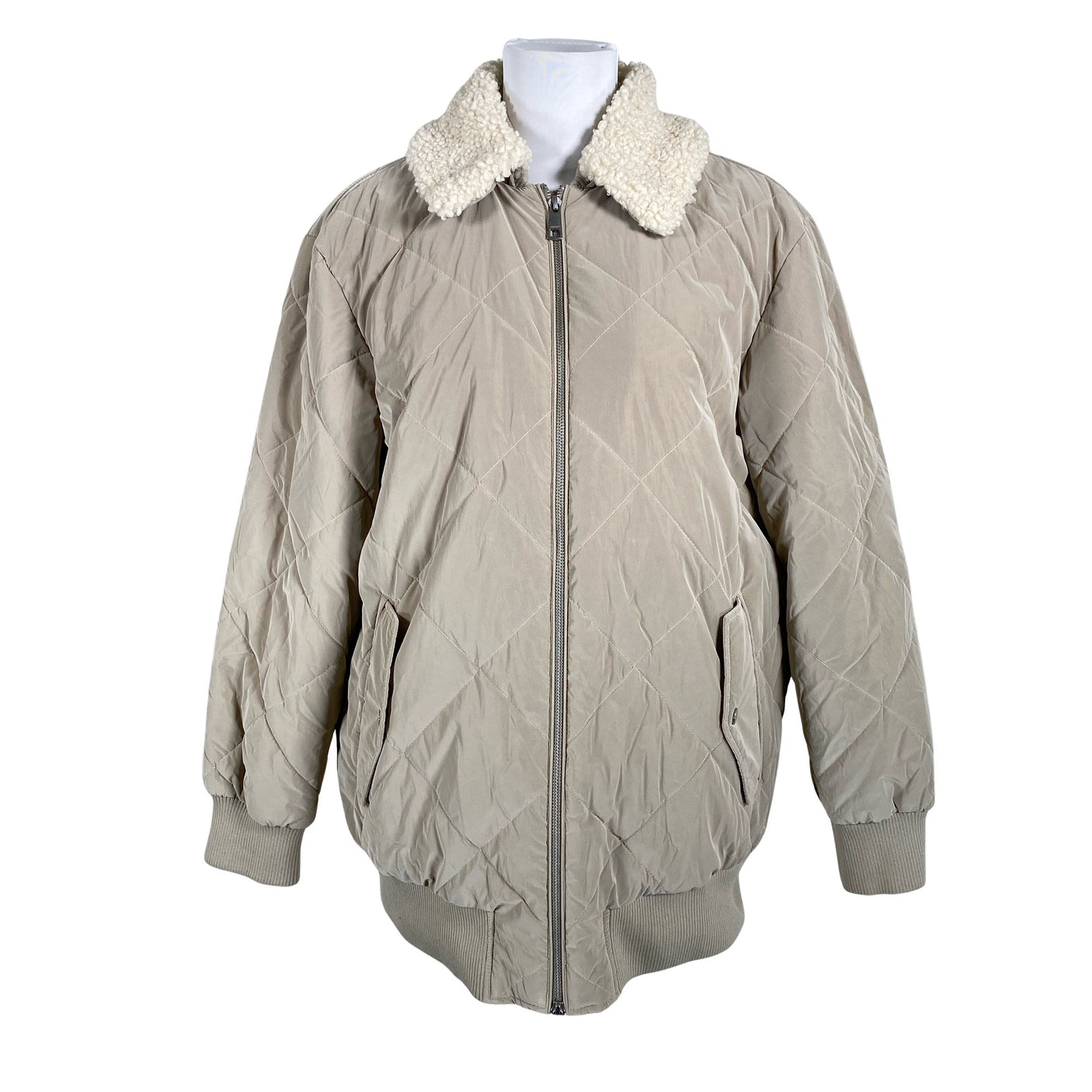 Unisex Esprit - Quilted jacket, size 36 - Beige (1)