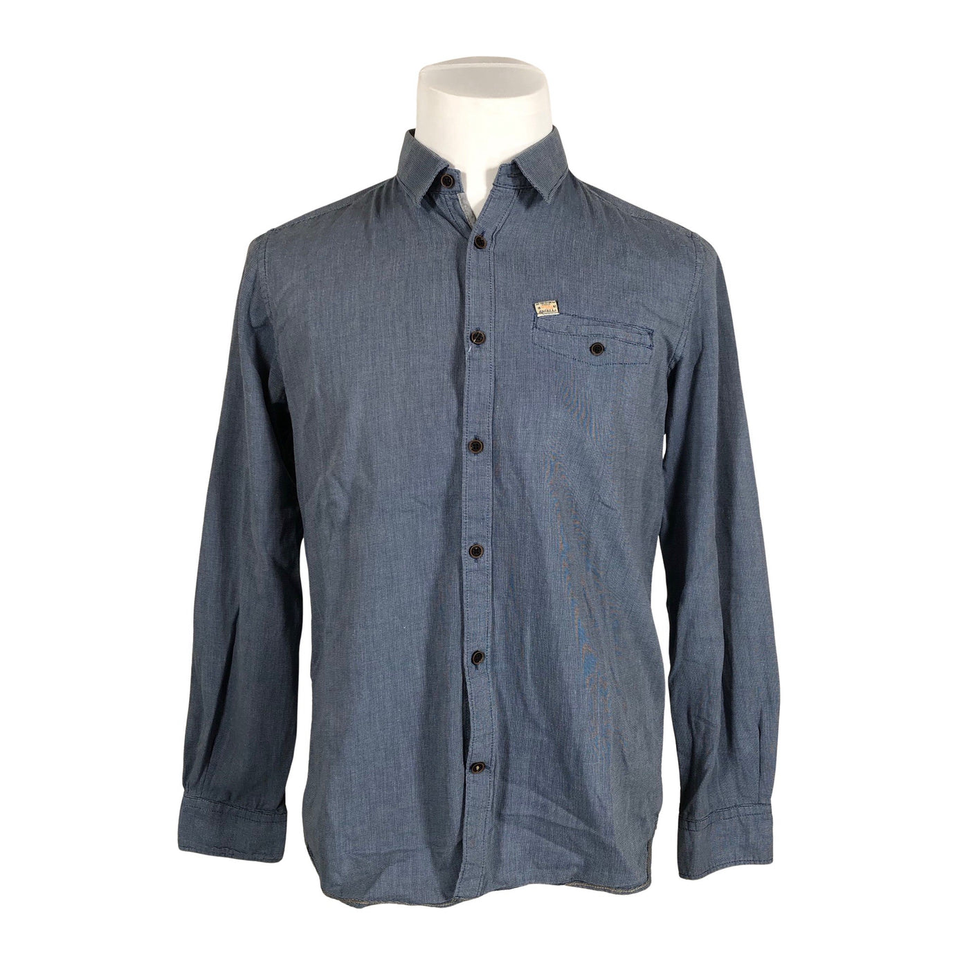 Unisex Tom Tailor - Collared shirt, size M - Blue (1)
