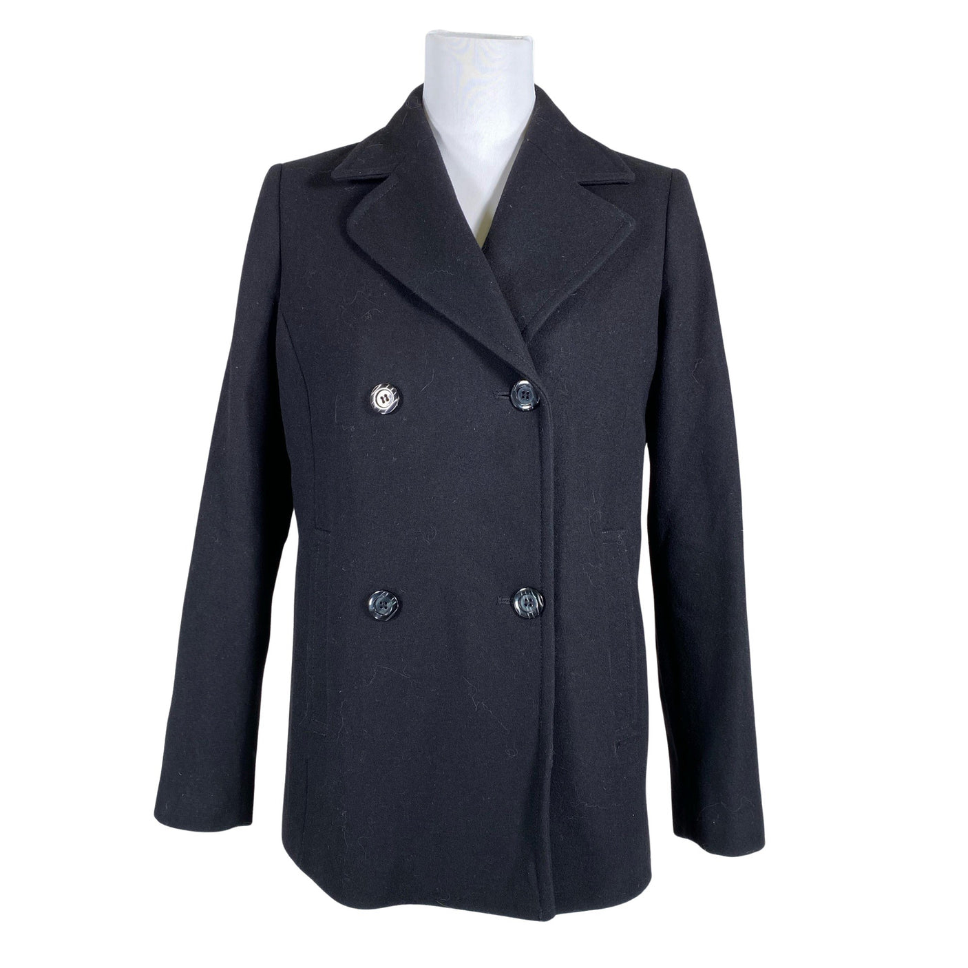 Unisex Benetton - Wool coat, size 36 - Black (1)