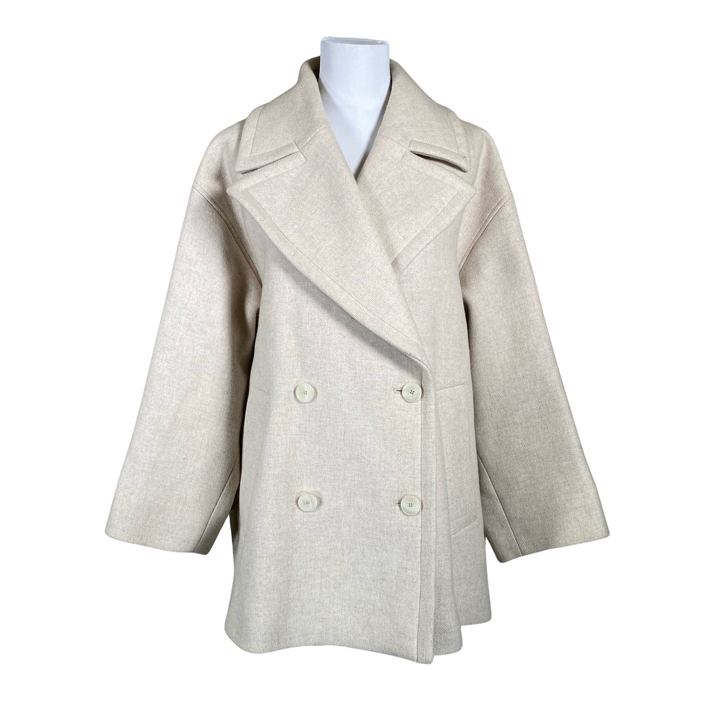 Unisex Massimo Dutti - Wool coat, size 40 - Beige (1)