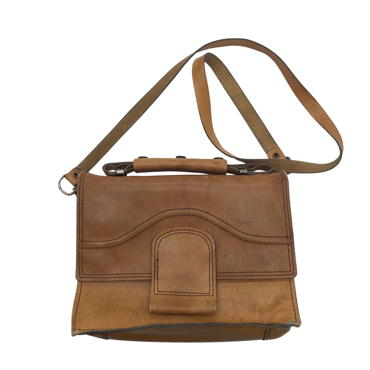 Unisex Handmade - Shoulder bag, size Midi - Brown (1)