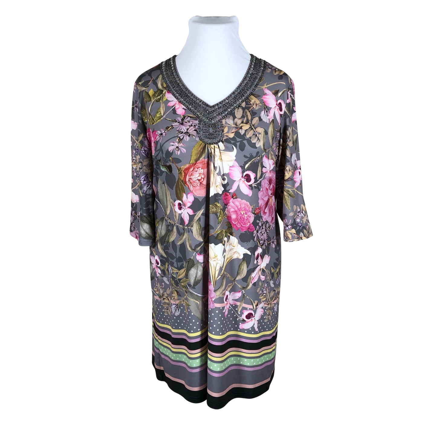 Unisex Taifun - Tricot dress, size 46 - Gray (1)