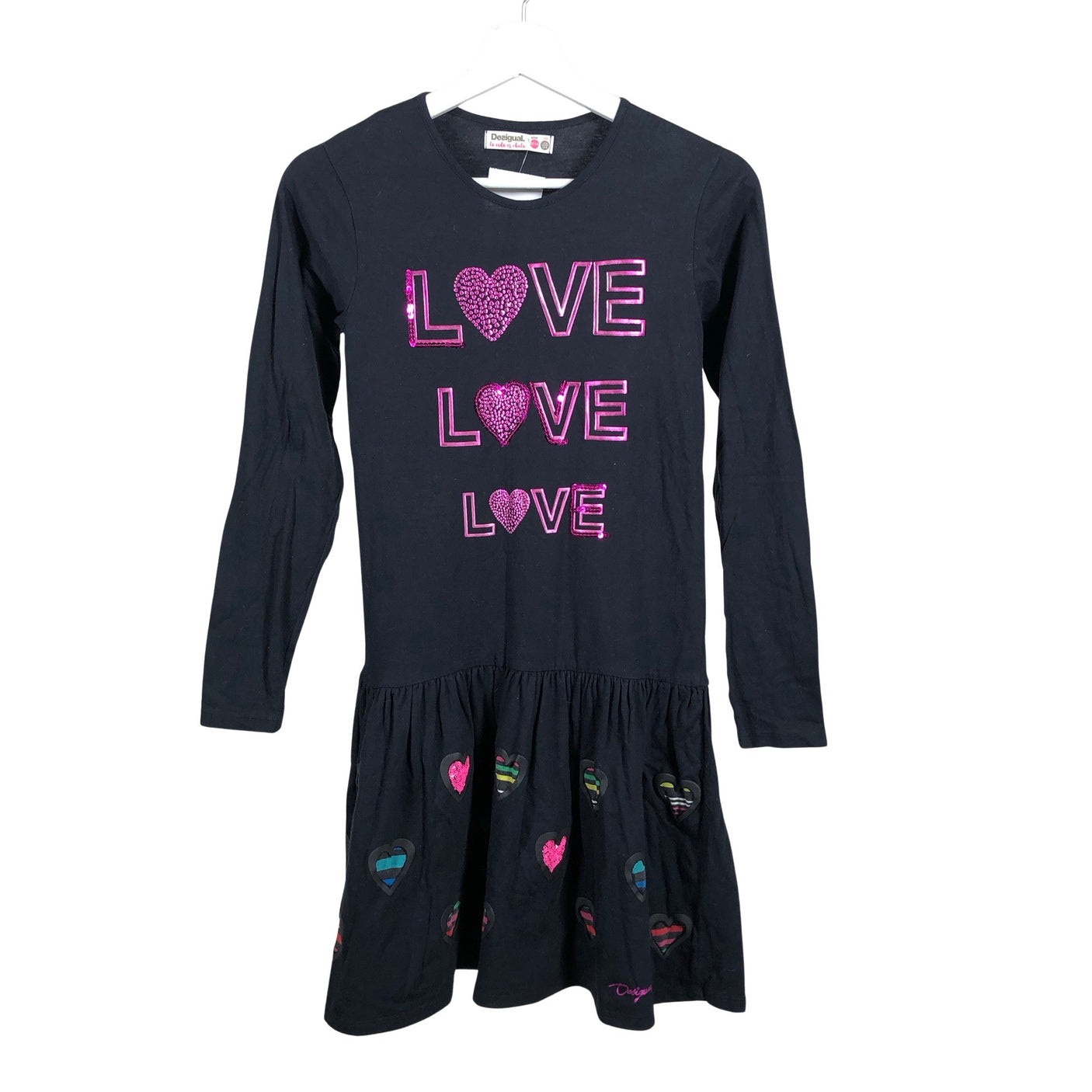 Unisex Desigual - Tricot dress, size 158 - 164 - Black (1)