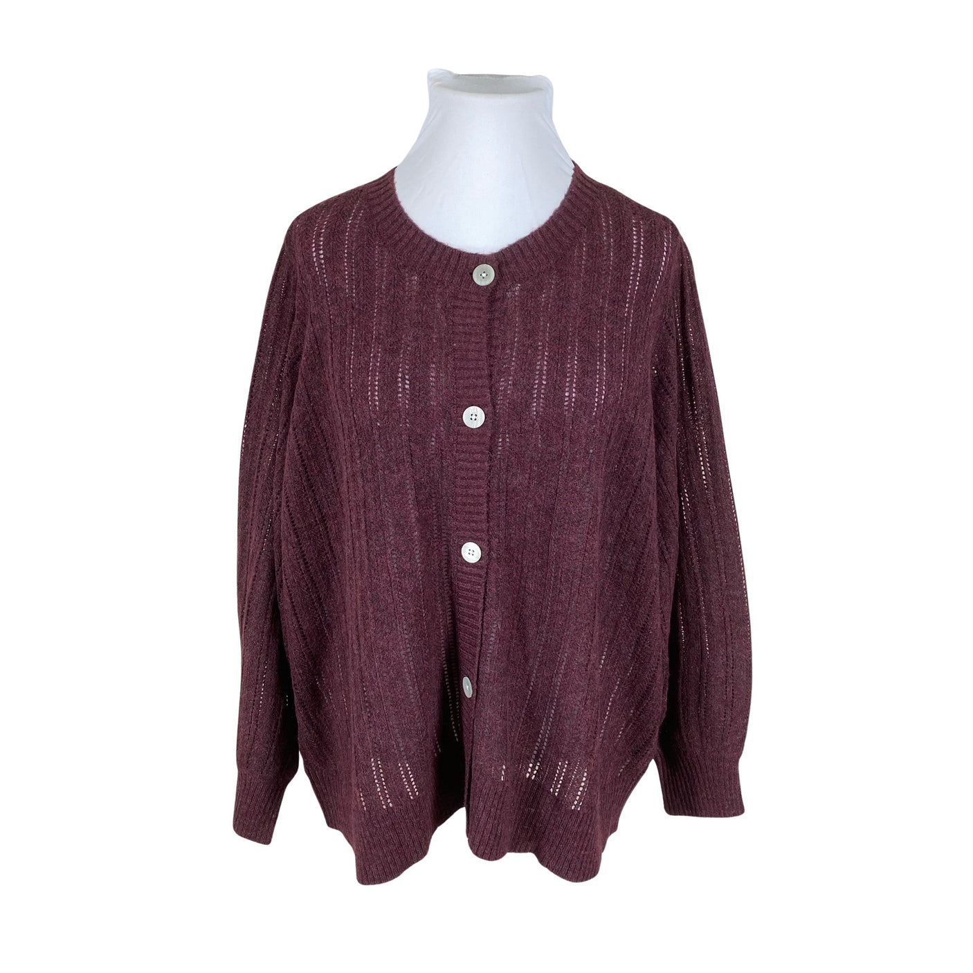 Unisex Zizzi - Cardigan, size 54 - Wine red (1)