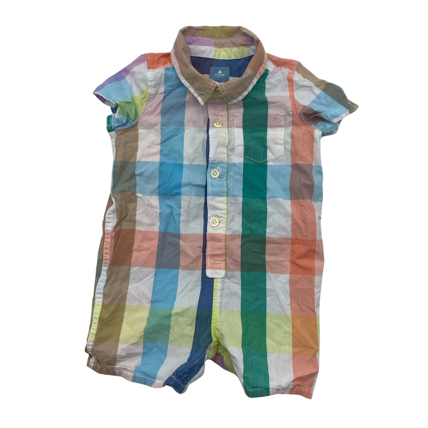 Unisex Gap - Short overalls, size 74 - 80 - White (1)