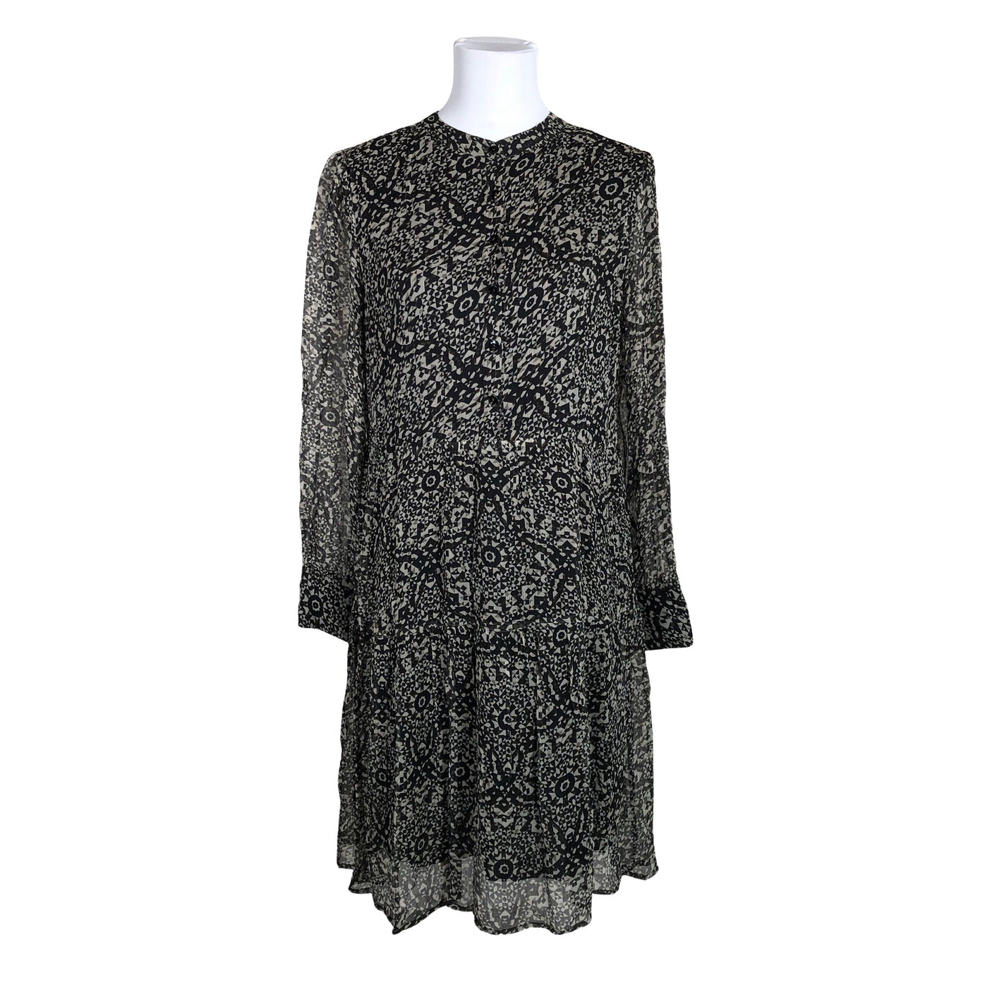 Unisex no man's land - Schiffon dress, size 36 - Black (1)