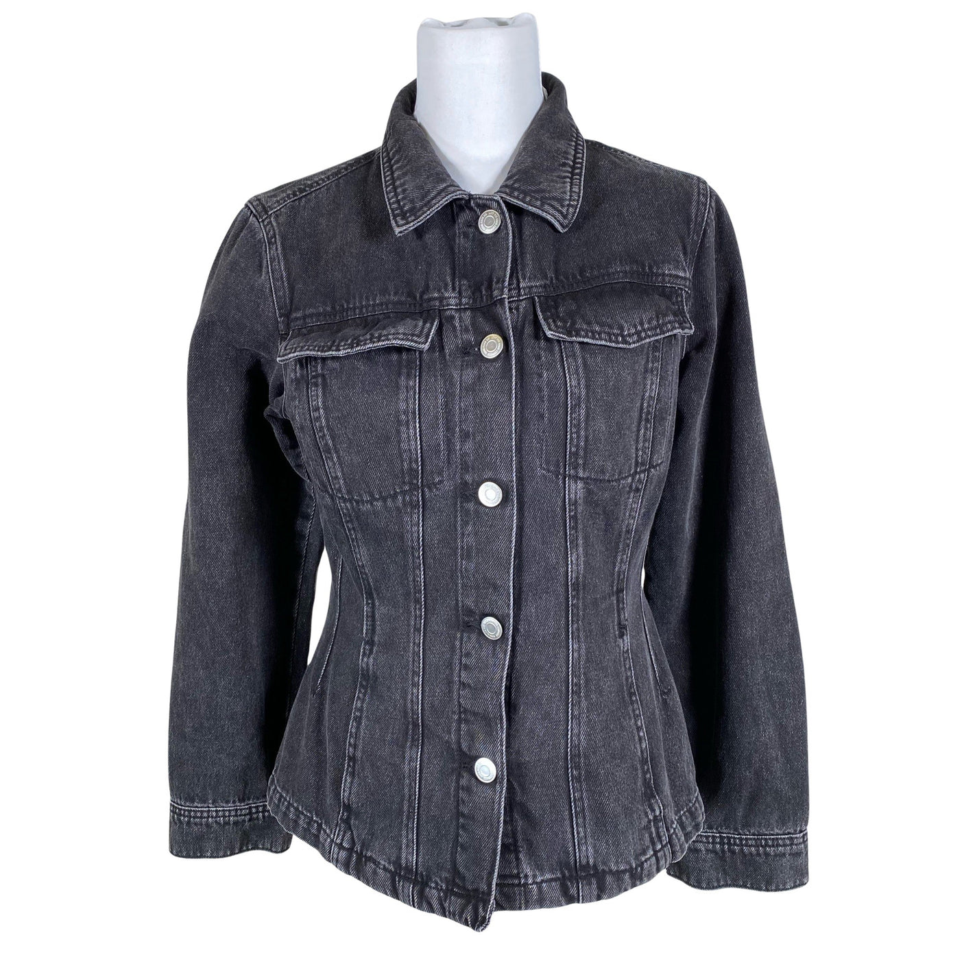 Unisex Lindex - Denim jacket, size 36 - Black (1)