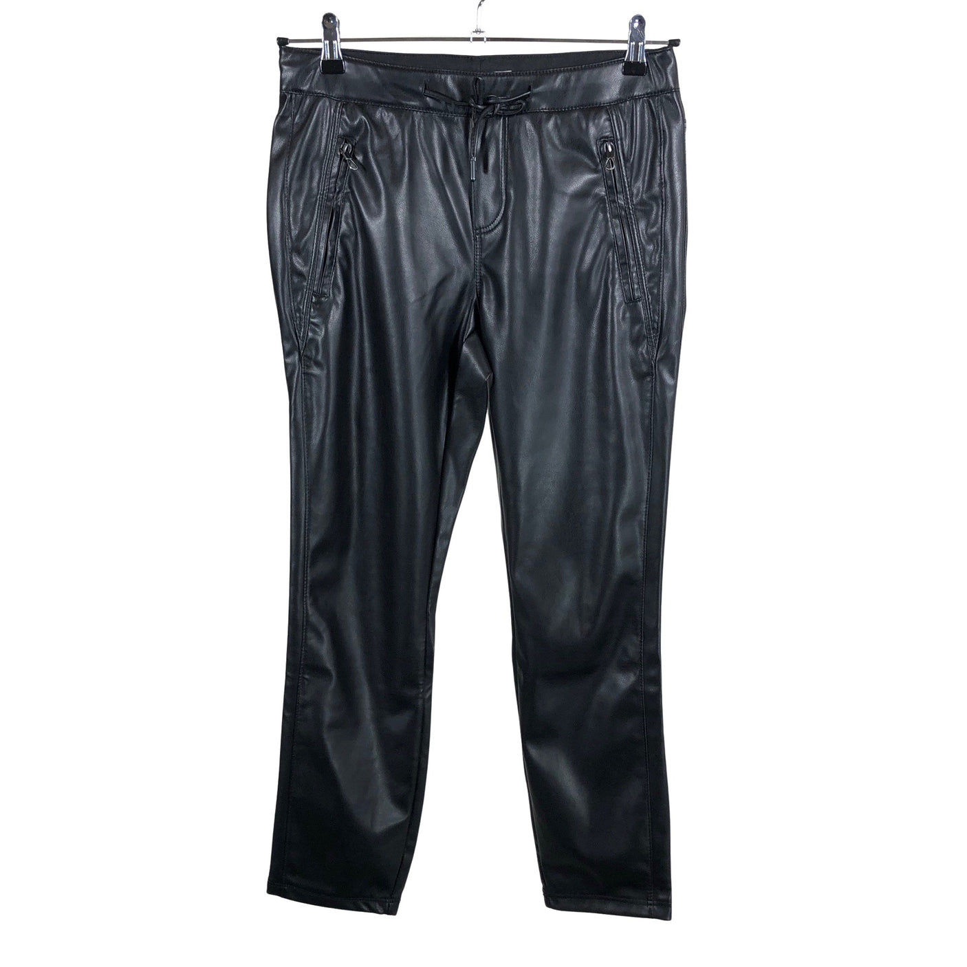Unisex Red Button - Leather pants, size 38 - Black (1)