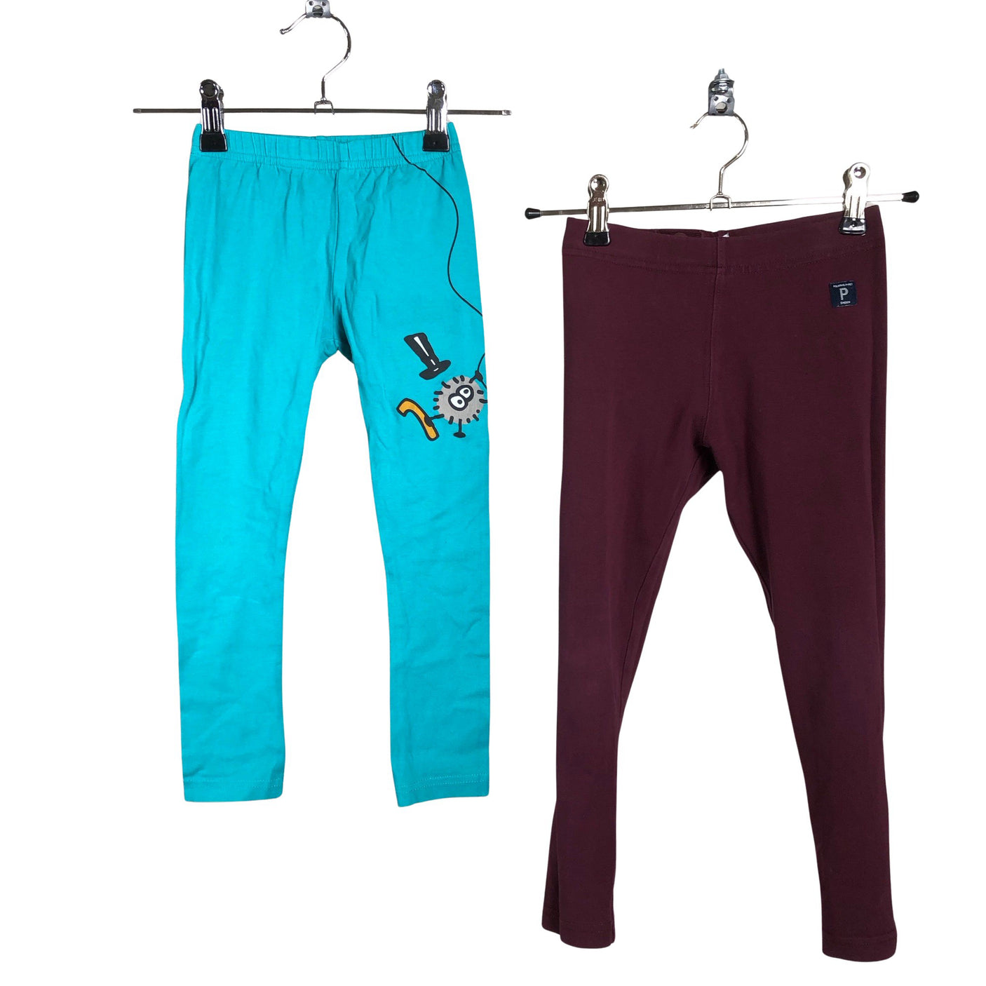 Unisex Polarn O. Pyret - Leggings, size 104 - 110 - Wine red (1)