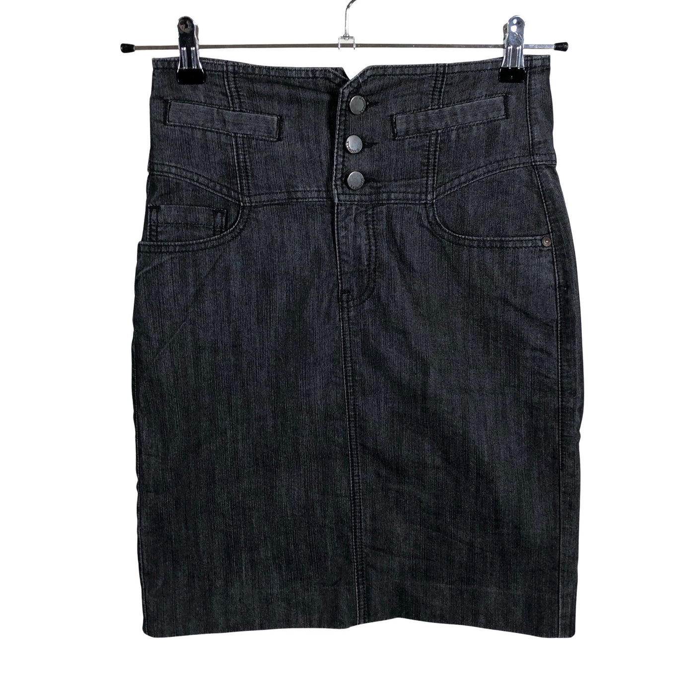 Unisex Lindex - Denim skirt, size 36 - Black (1)