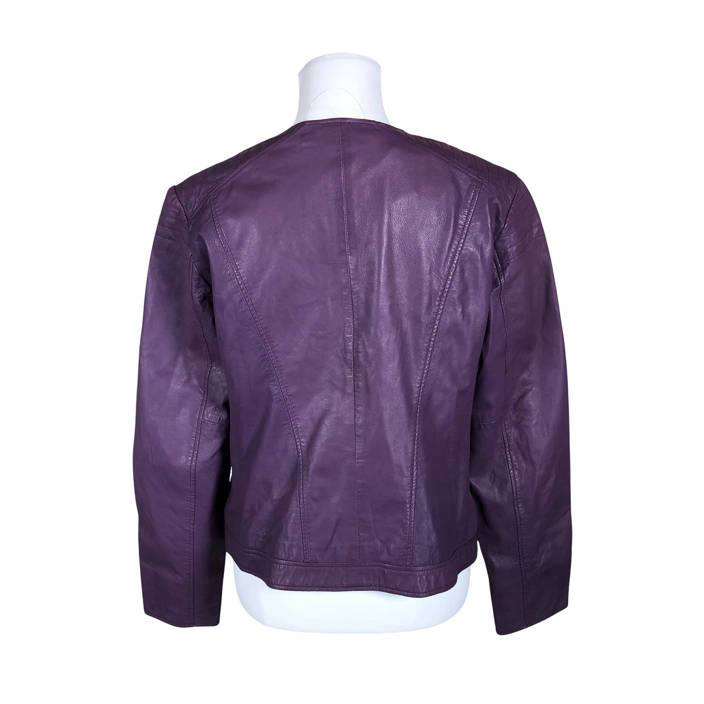 Unisex Saki - Leather jacket, size 40 - Violet (2)