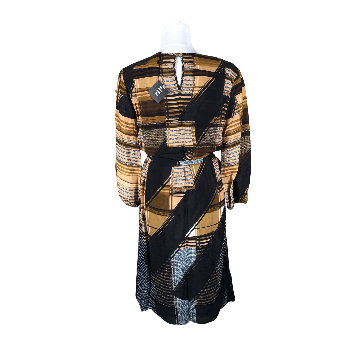 Unisex Ril's - Schiffon dress, size 40 - Brown (2)