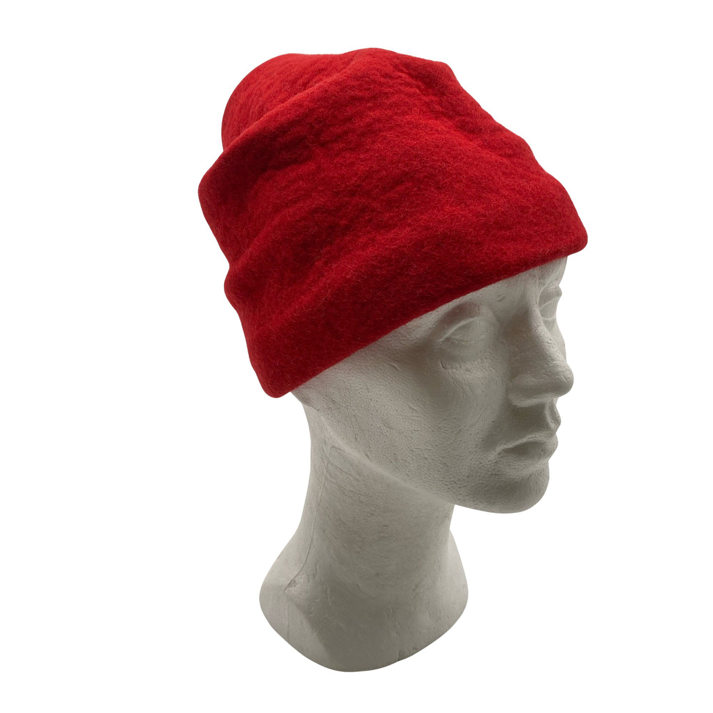 Unisex Handmade - Winter hat, size 58 - 60 cm - Red (2)