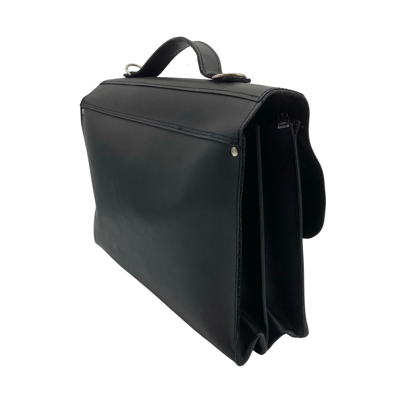Unisex Handmade - Briefcase, size Maxi - Black (2)