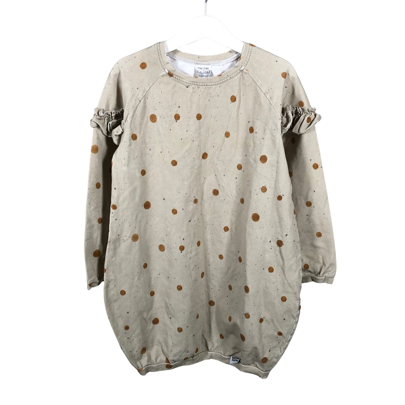 Unisex Handmade - Tricot dress, size 134 - 140 - Beige (1)