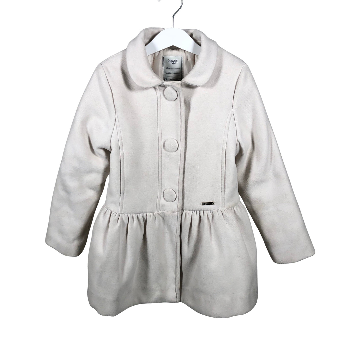 Unisex Mayoral - Wool coat, size 116 - 122 - Beige (1)