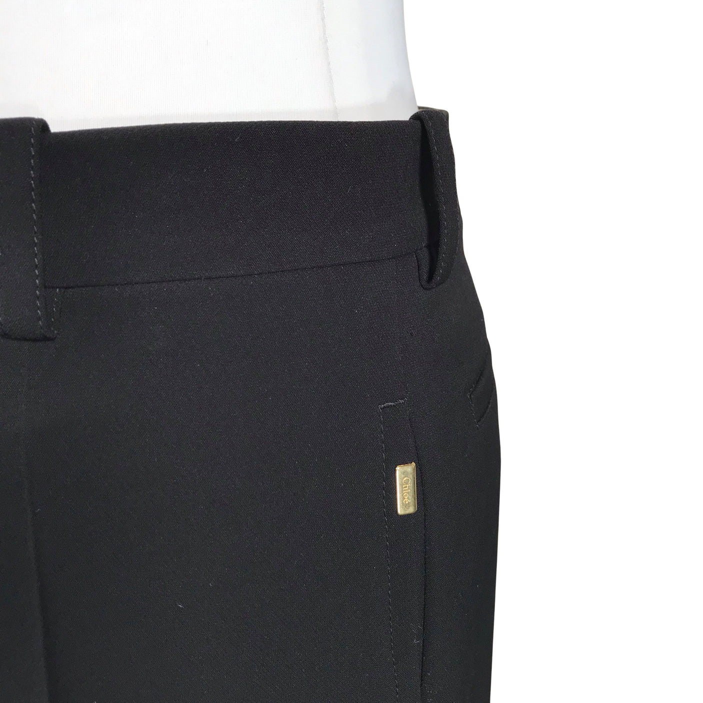 Unisex Chloé - Straight leg trousers, size 36 - Black (4)