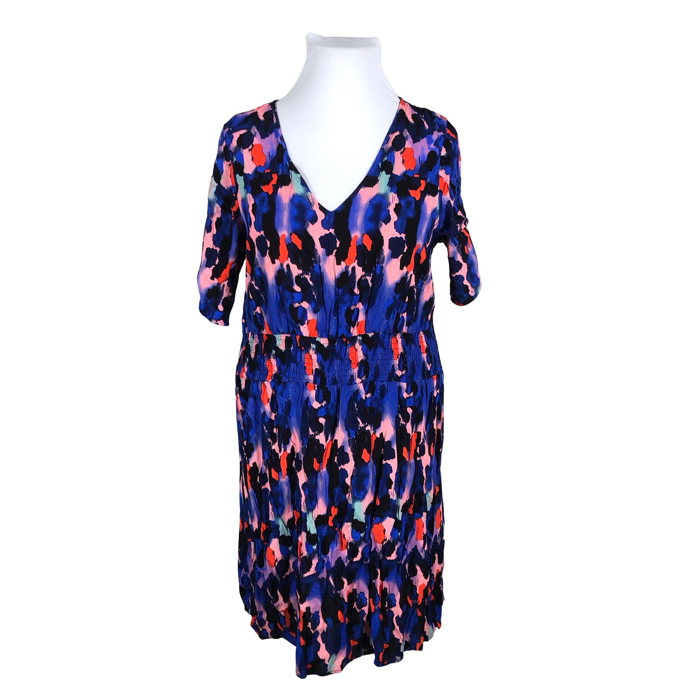 Unisex Zizzi - Schiffon dress, size 46 - Blue (1)