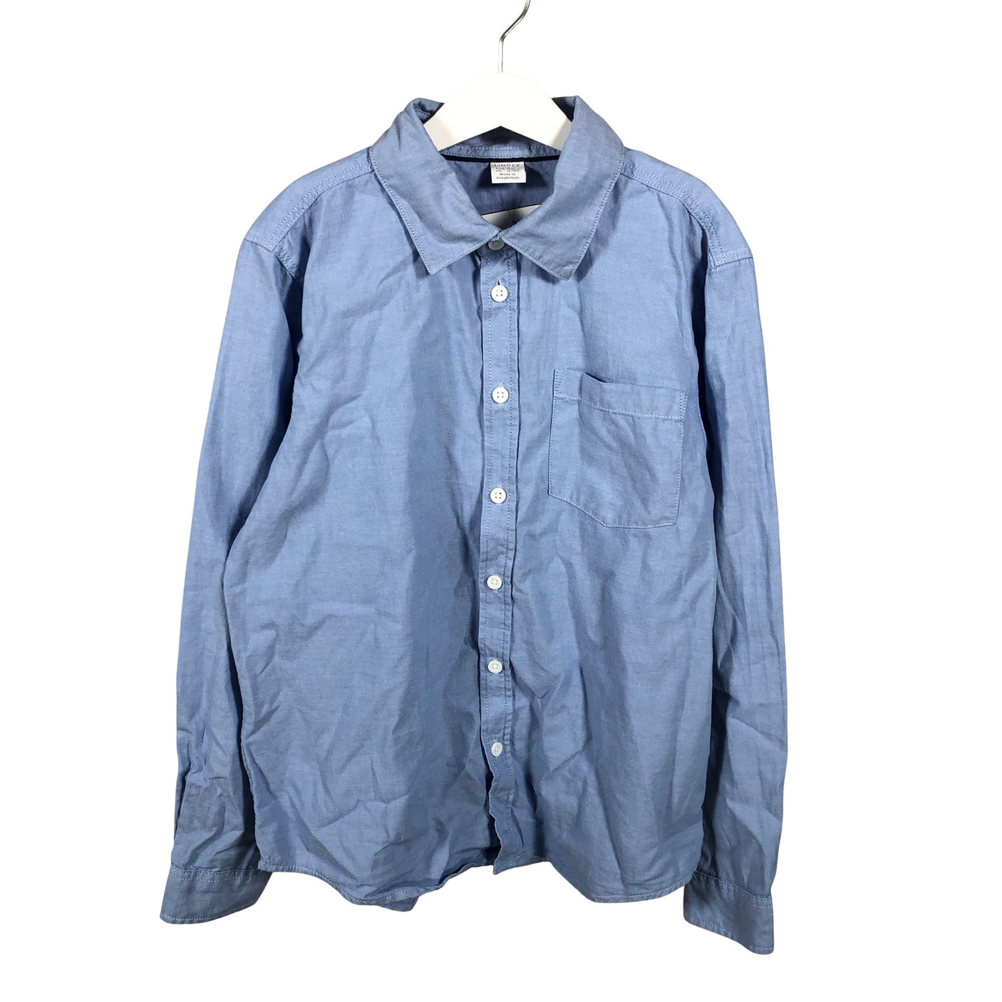Unisex Lindex - Collared shirt, size 152 - 158 - Light blue (1)