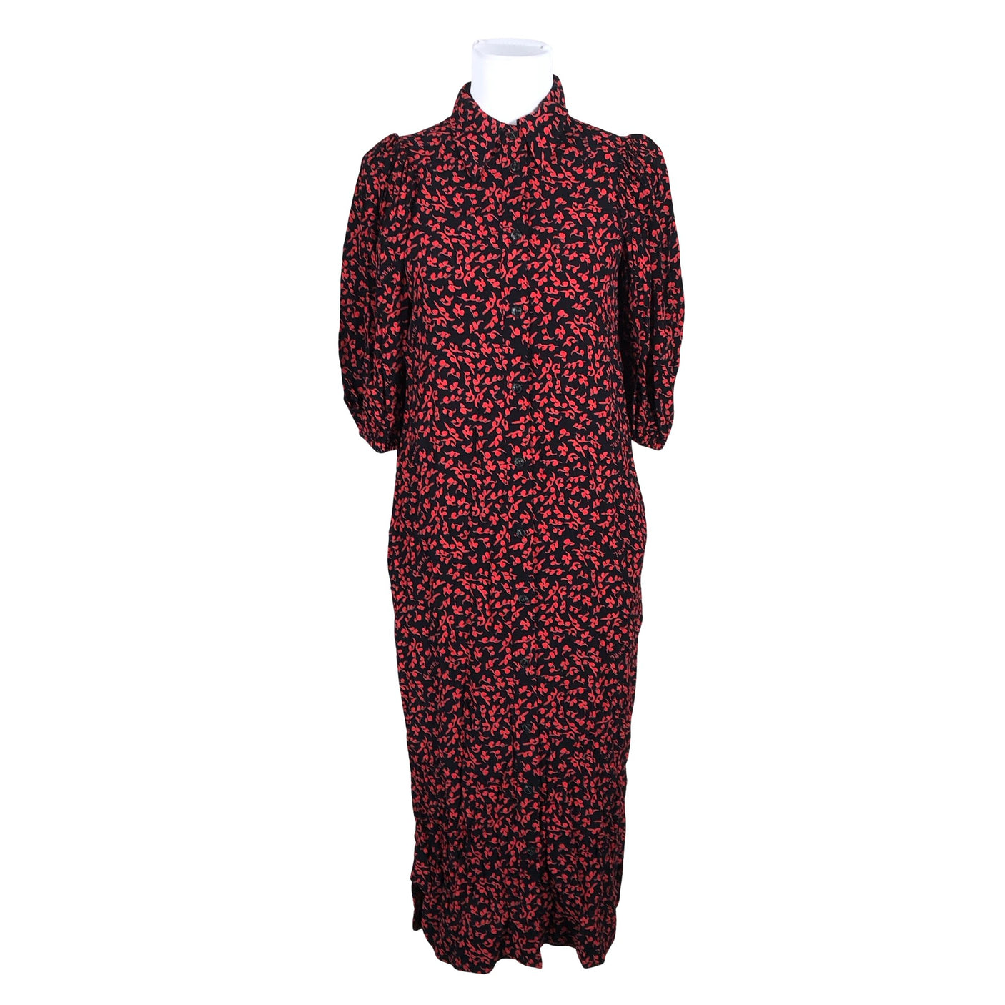 Unisex Ganni - Schiffon dress, size 34 - Black (1)