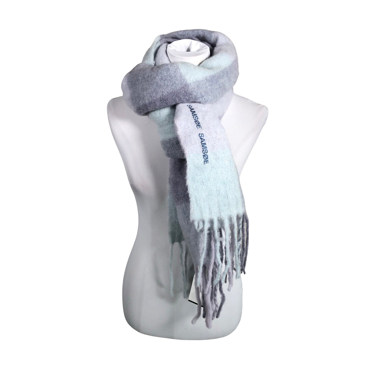 Unisex Samsoe&Samsoe - Scarf, size Maxi - Light blue (1)
