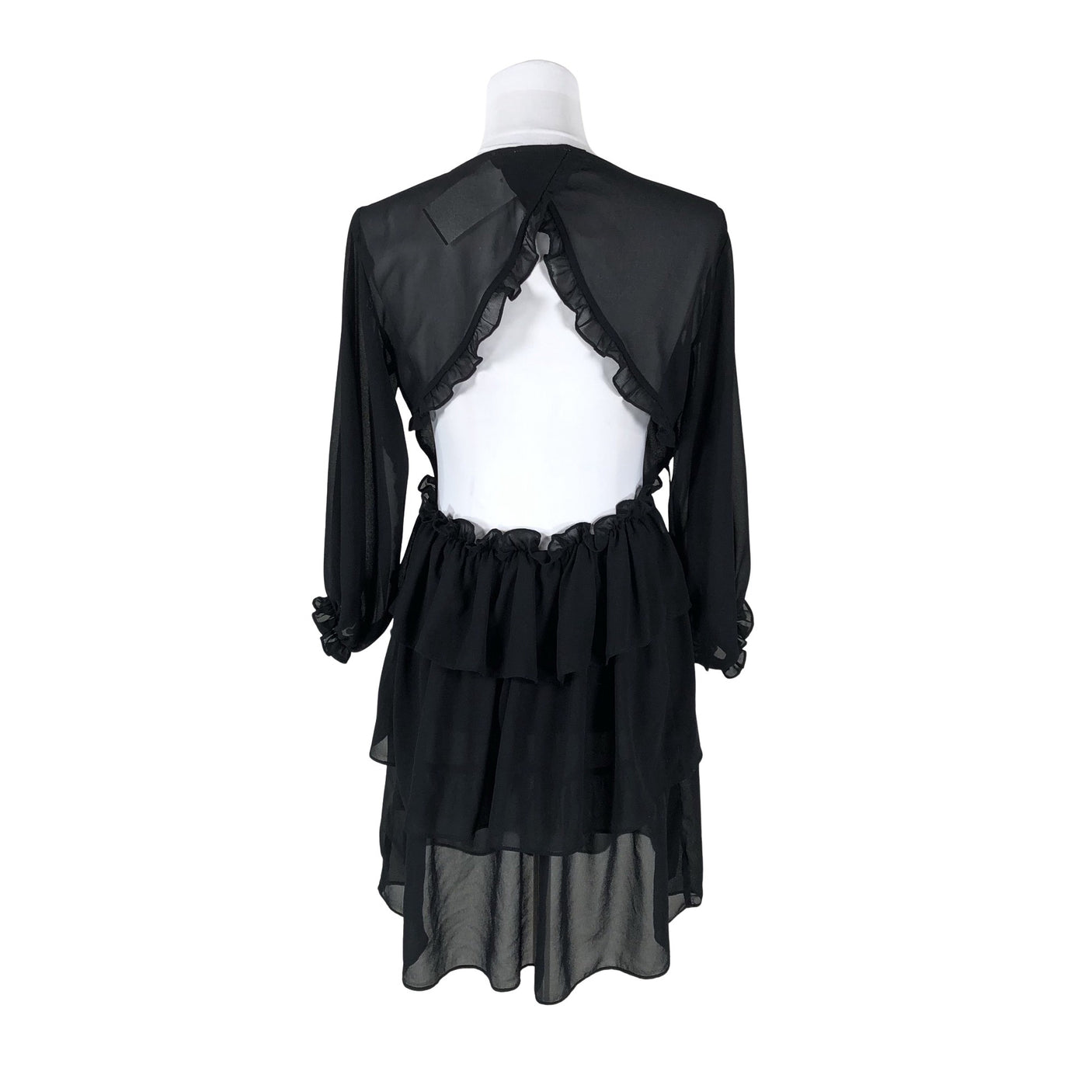Unisex NOSH - Schiffon dress, size 38 - Black (2)
