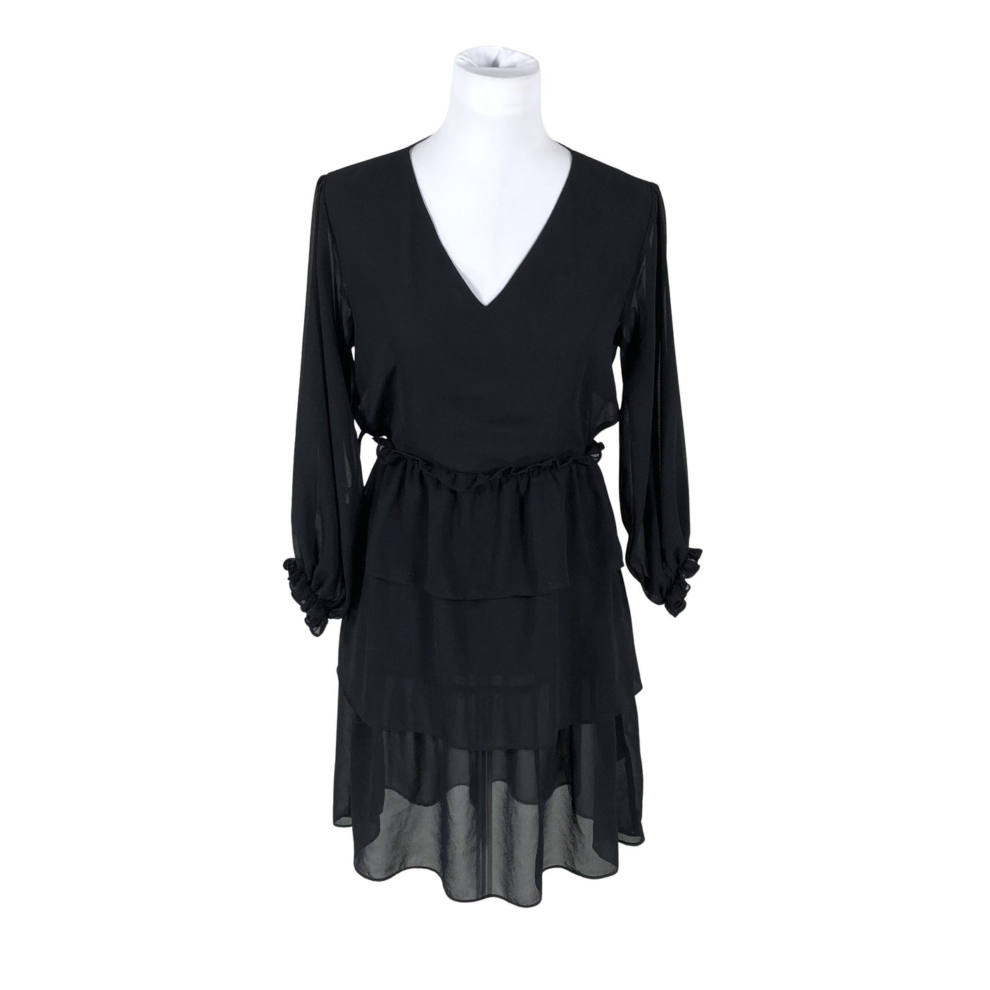 Unisex NOSH - Schiffon dress, size 38 - Black (1)