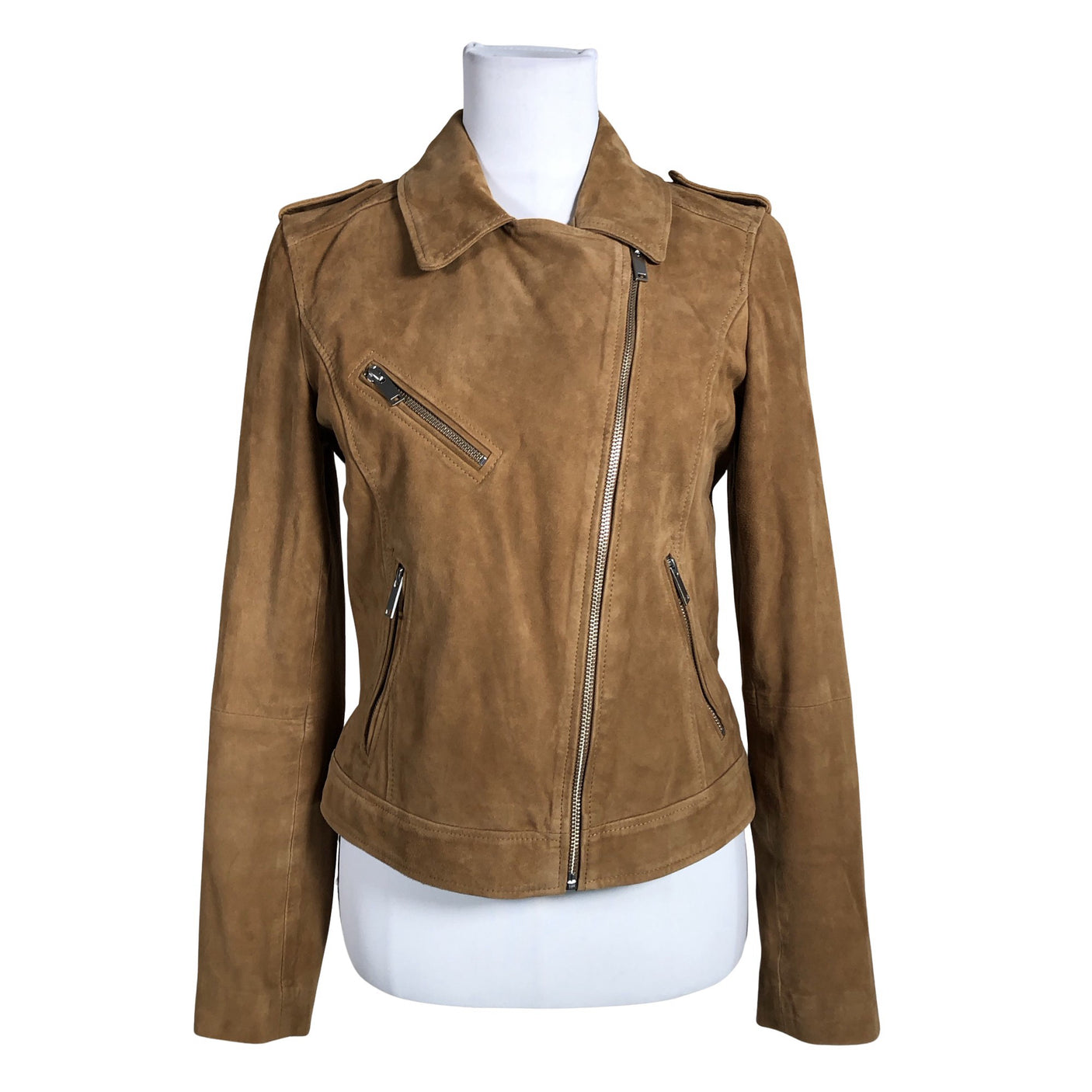 Unisex Hallhuber - Leather jacket, size 38 - Brown (1)