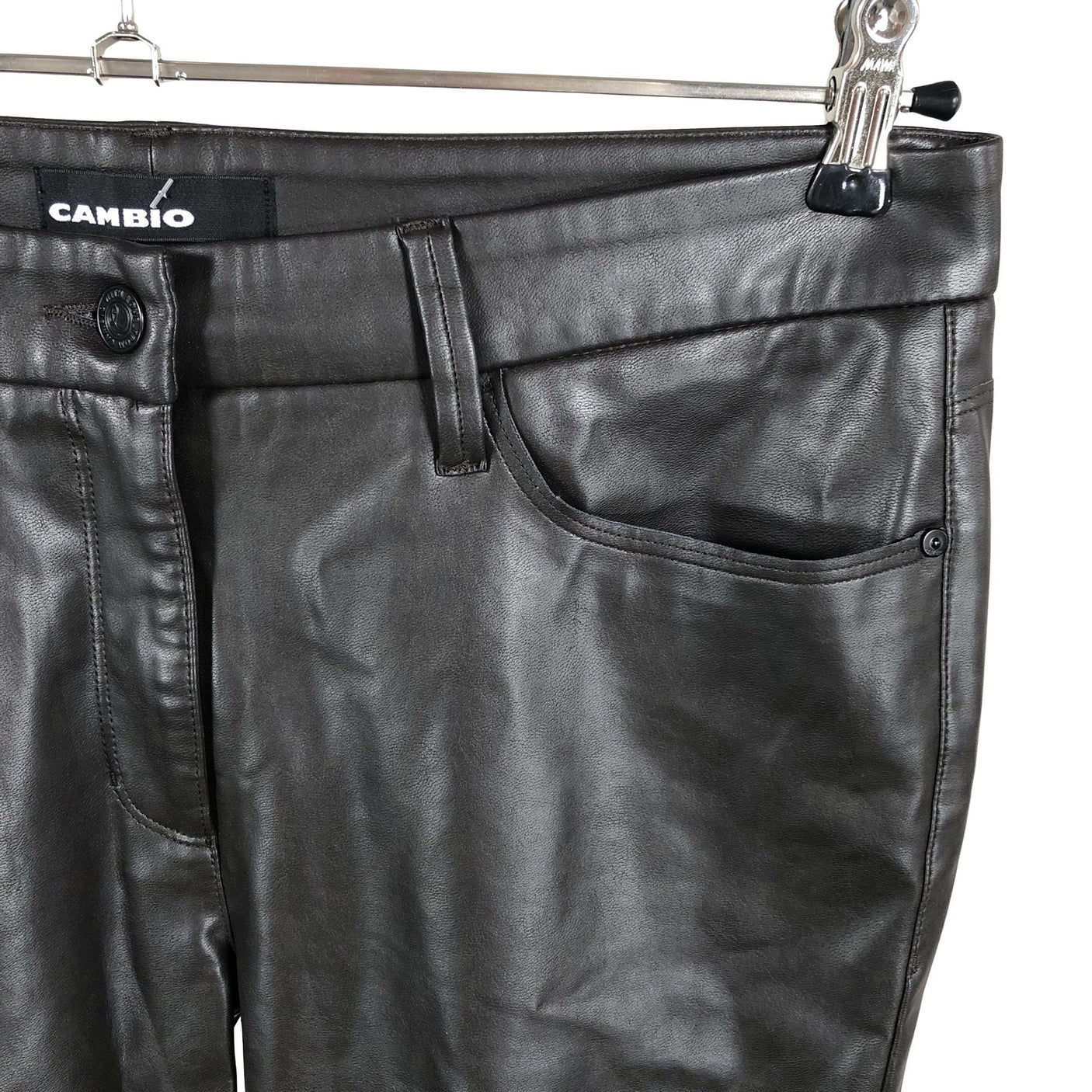 Unisex Cambio - Leather pants, size W33 - Brown (2)