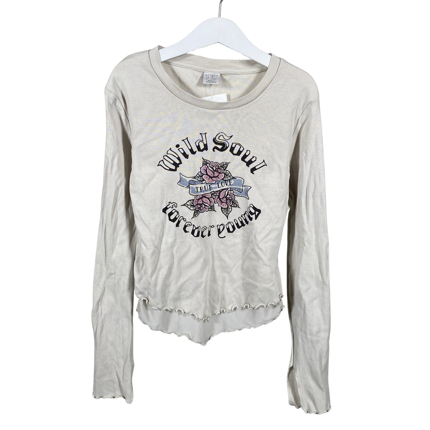 Unisex Lindex - Tricot shirt, size 146 - 152 - Beige (1)