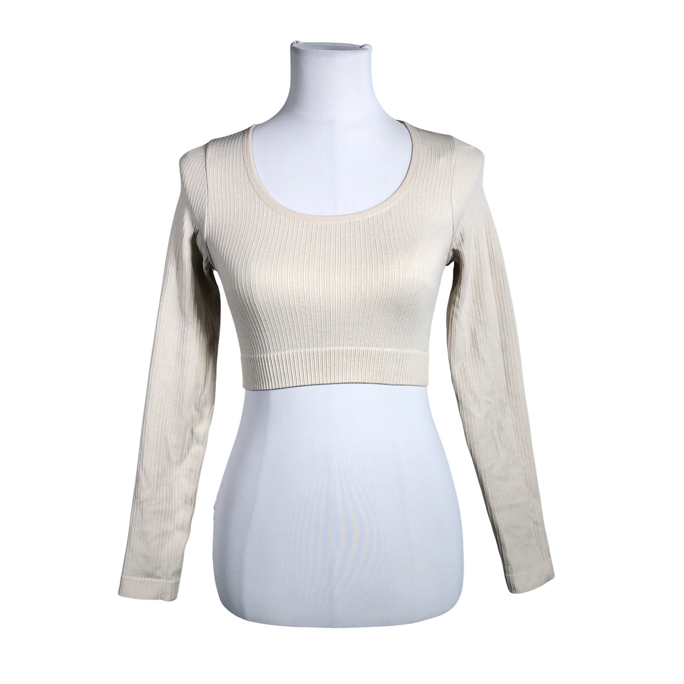 Unisex Tridri - Sports shirt, long sleeve, size 36 - Beige (1)