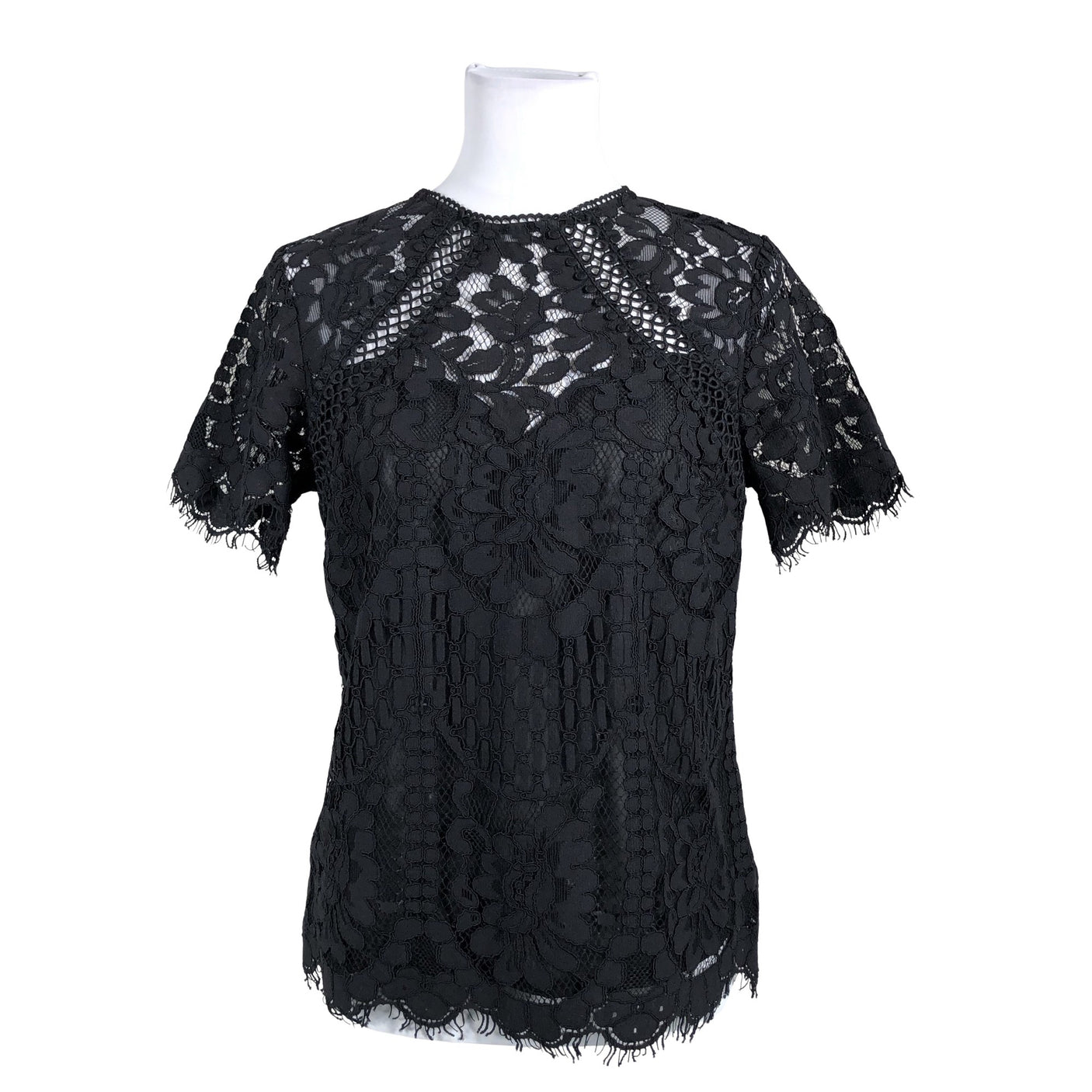 Unisex Lipsy London - Short-sleeved blouse, size 40 - Black (1)