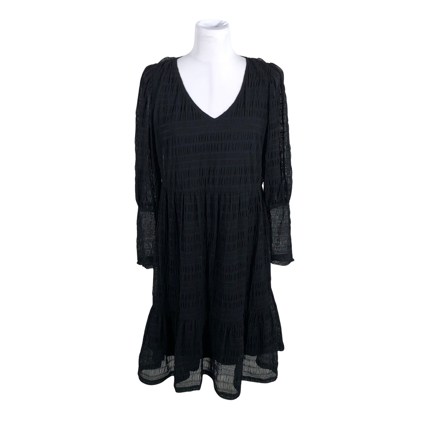 Unisex Cream - Tricot dress, size 38 - Black