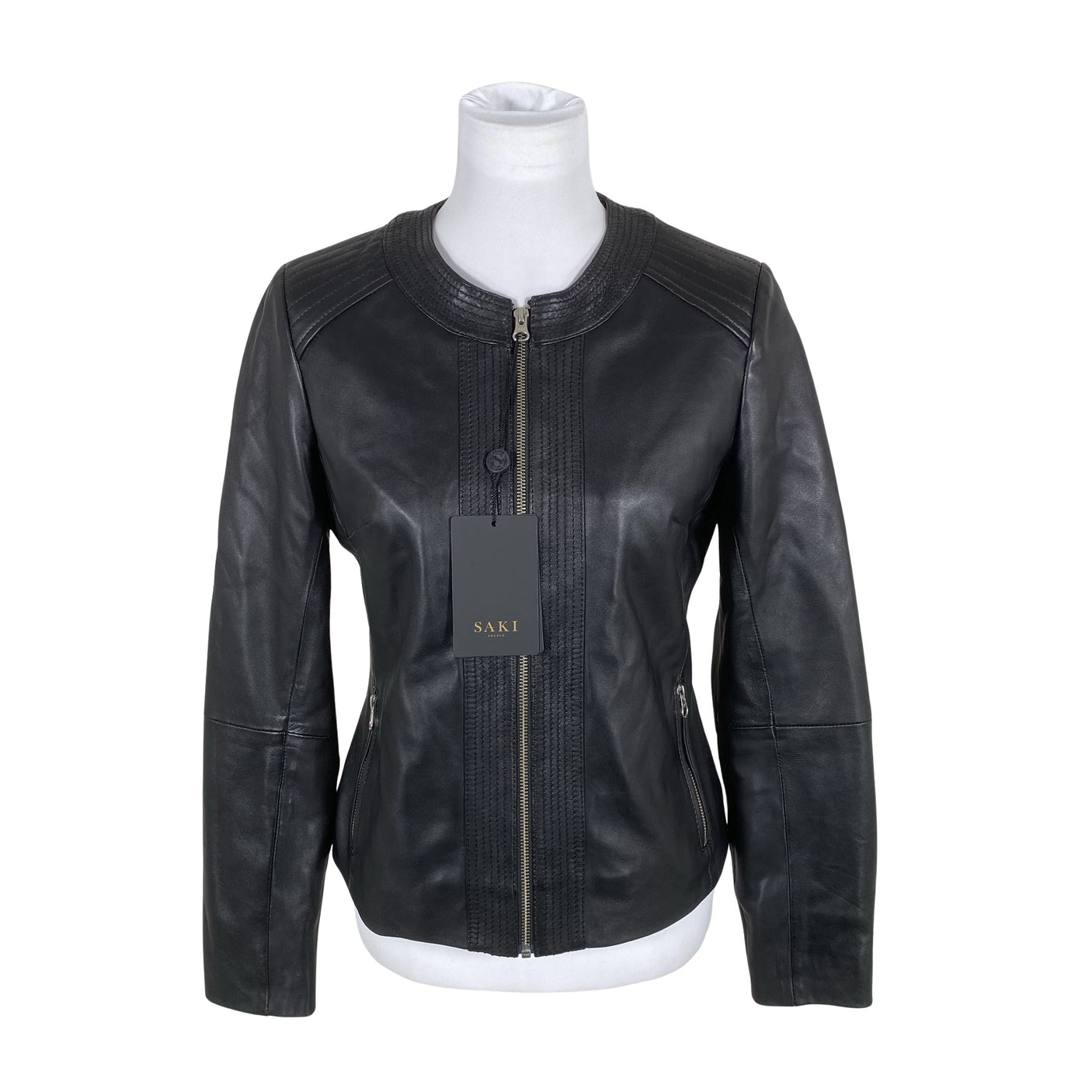 Unisex Saki - Leather jacket, size 38 - Black (1)