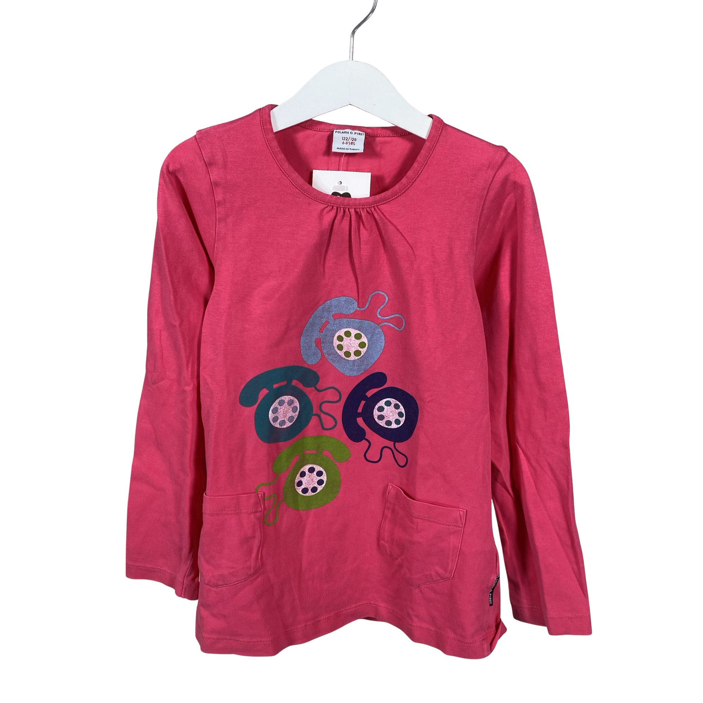 Unisex Polarn O. Pyret - Tricot shirt, size 122 - 128 - Pink (1)