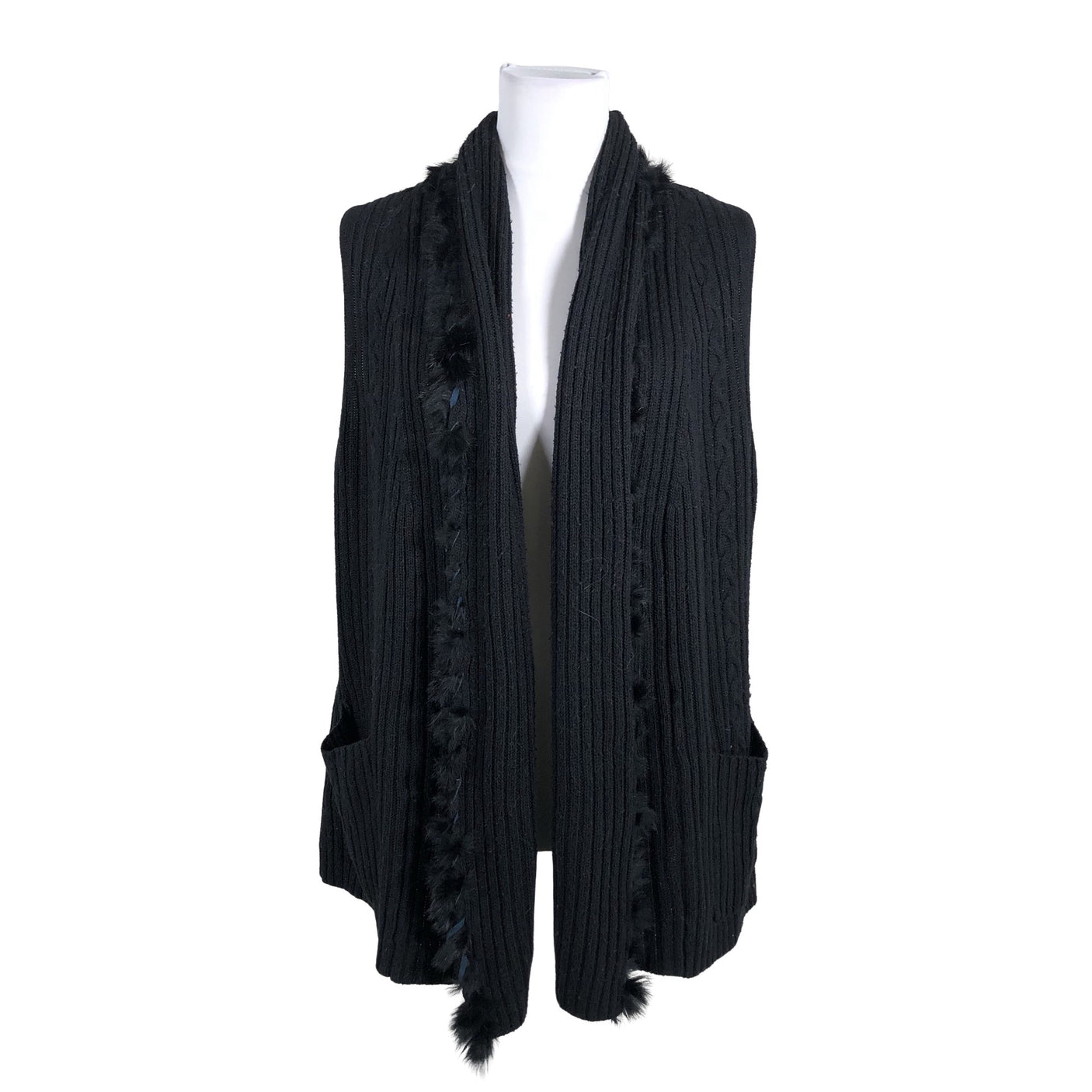 Unisex S.T.I - Knit vest, size 40 - Black (1)