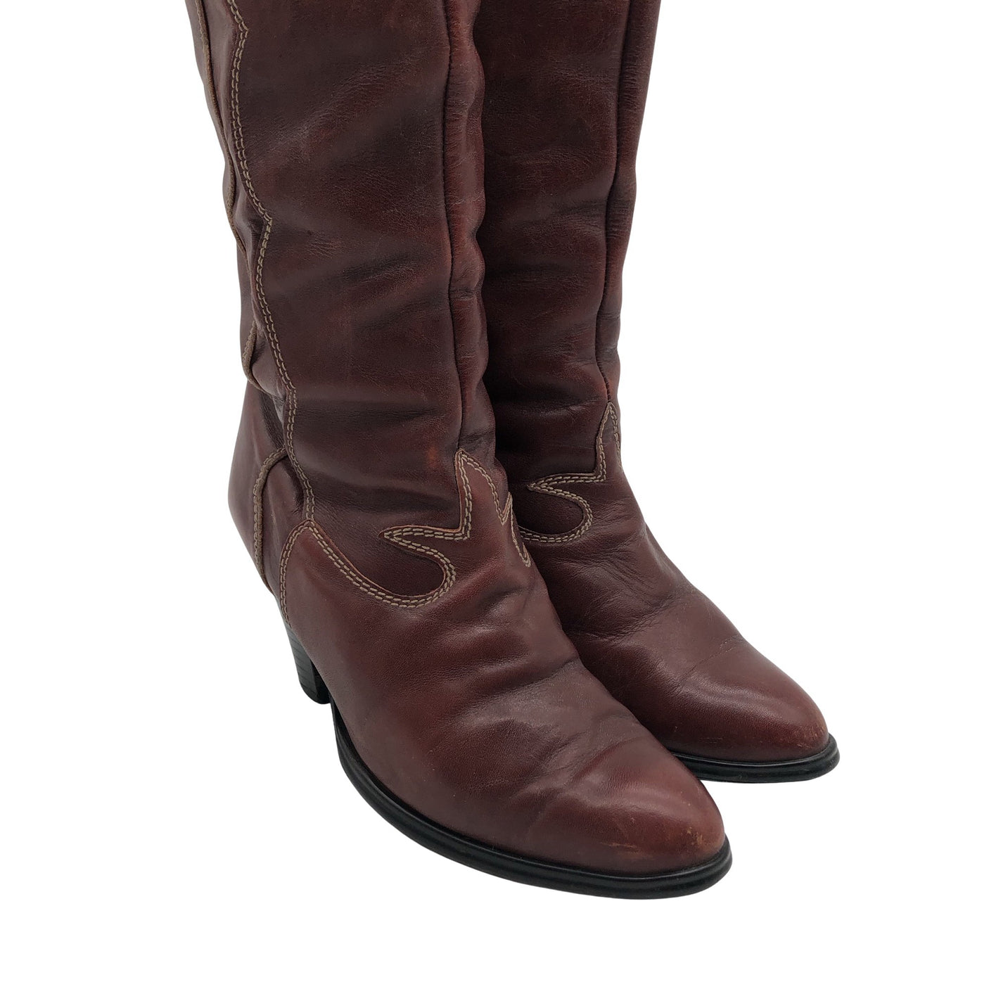 Unisex Kenkärasti - Cowboy boots, size 38 - Brown (3)