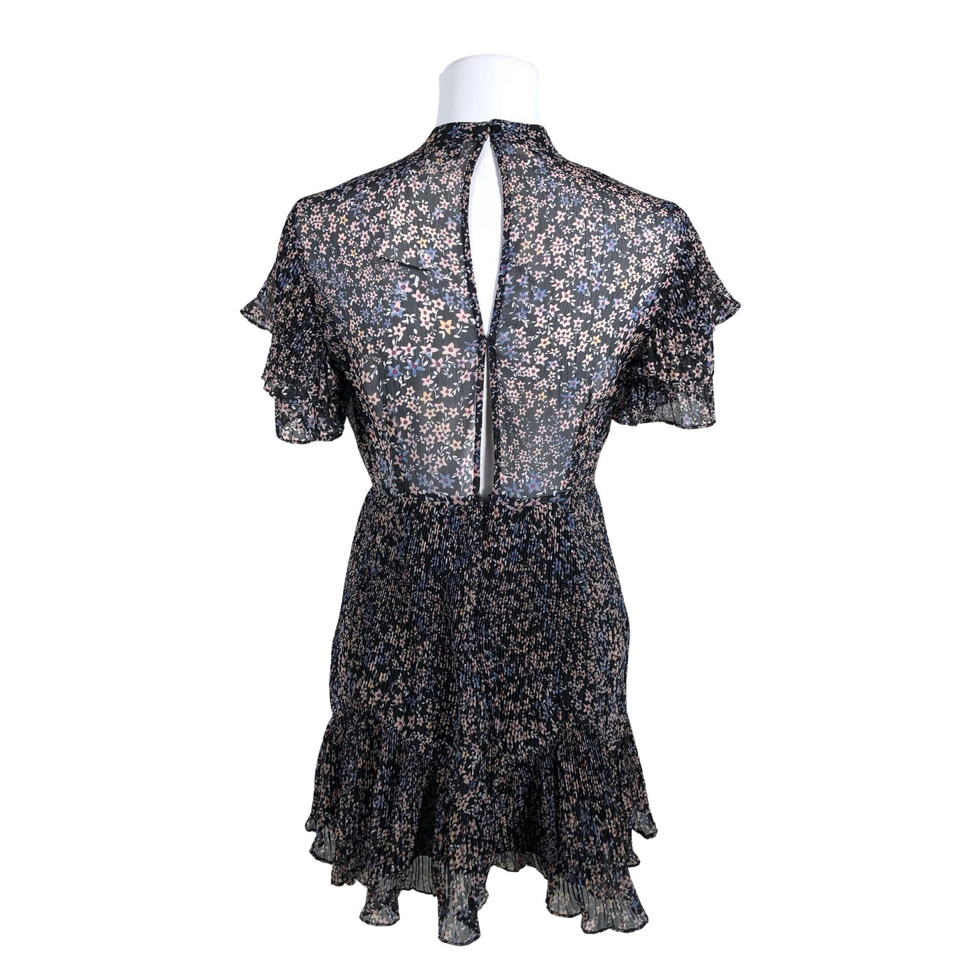 Unisex Topshop - Schiffon dress, size 38 - Black (2)