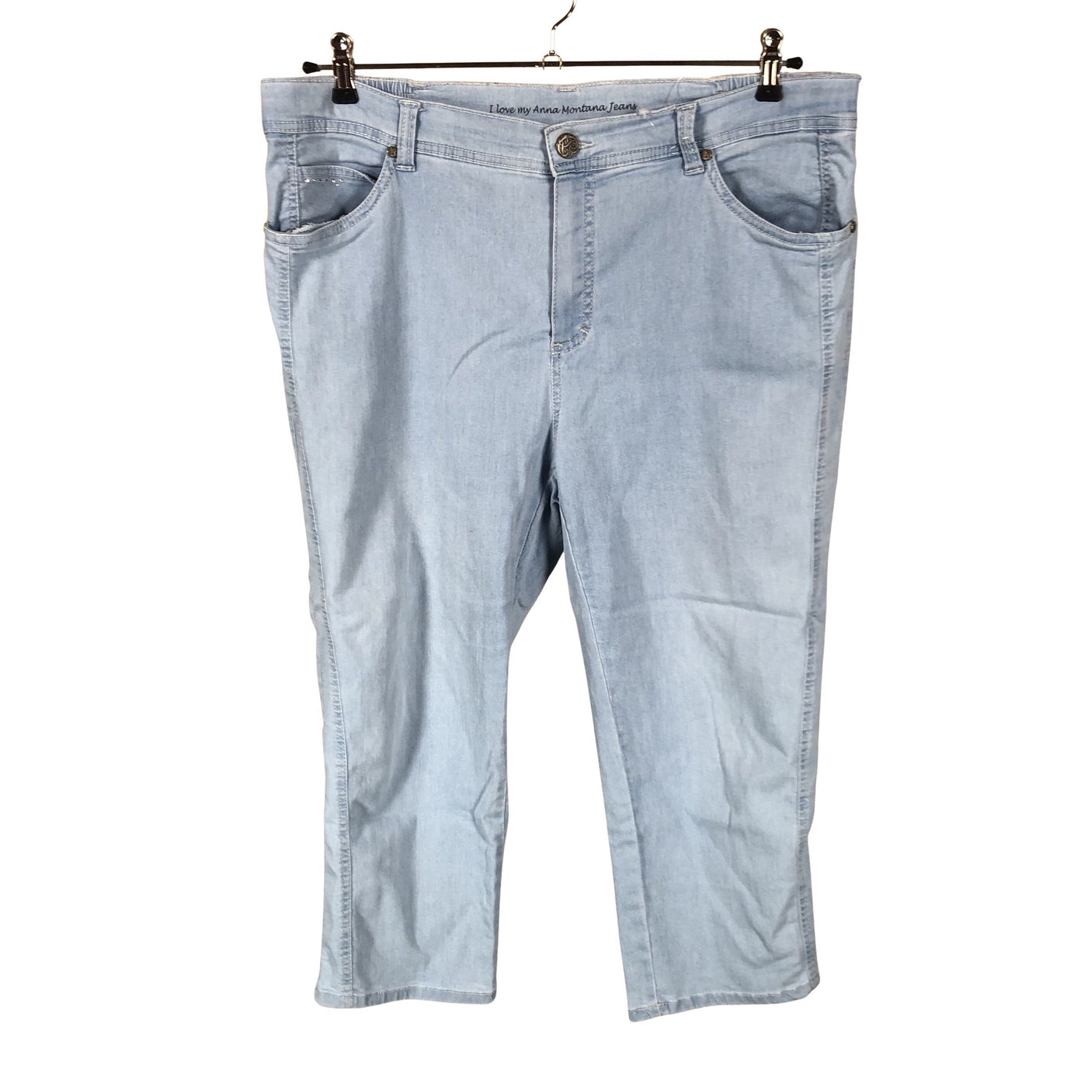 Unisex Anna Montana - Capri jeans, size 46 - Light blue (1)
